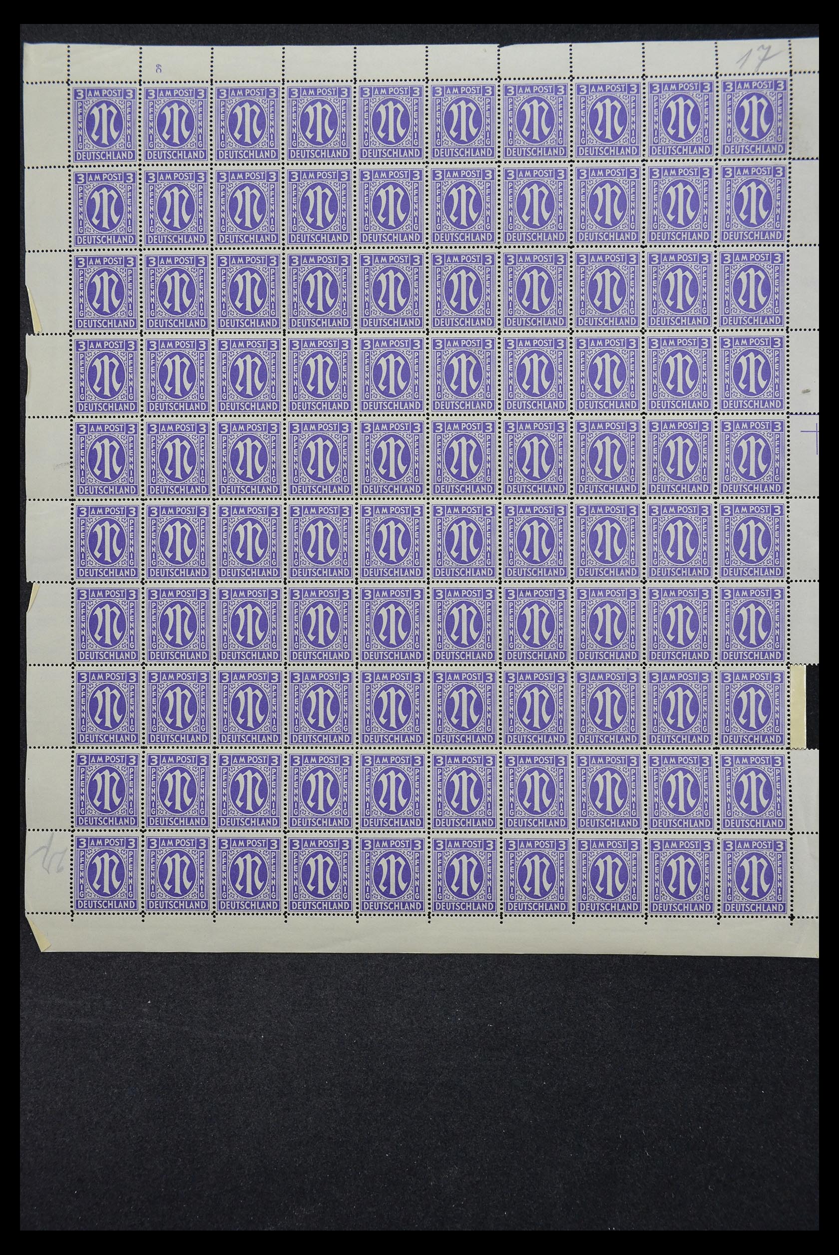 33144 027 - Stamp collection 33144 Germany British-American Zone 1945-1946.