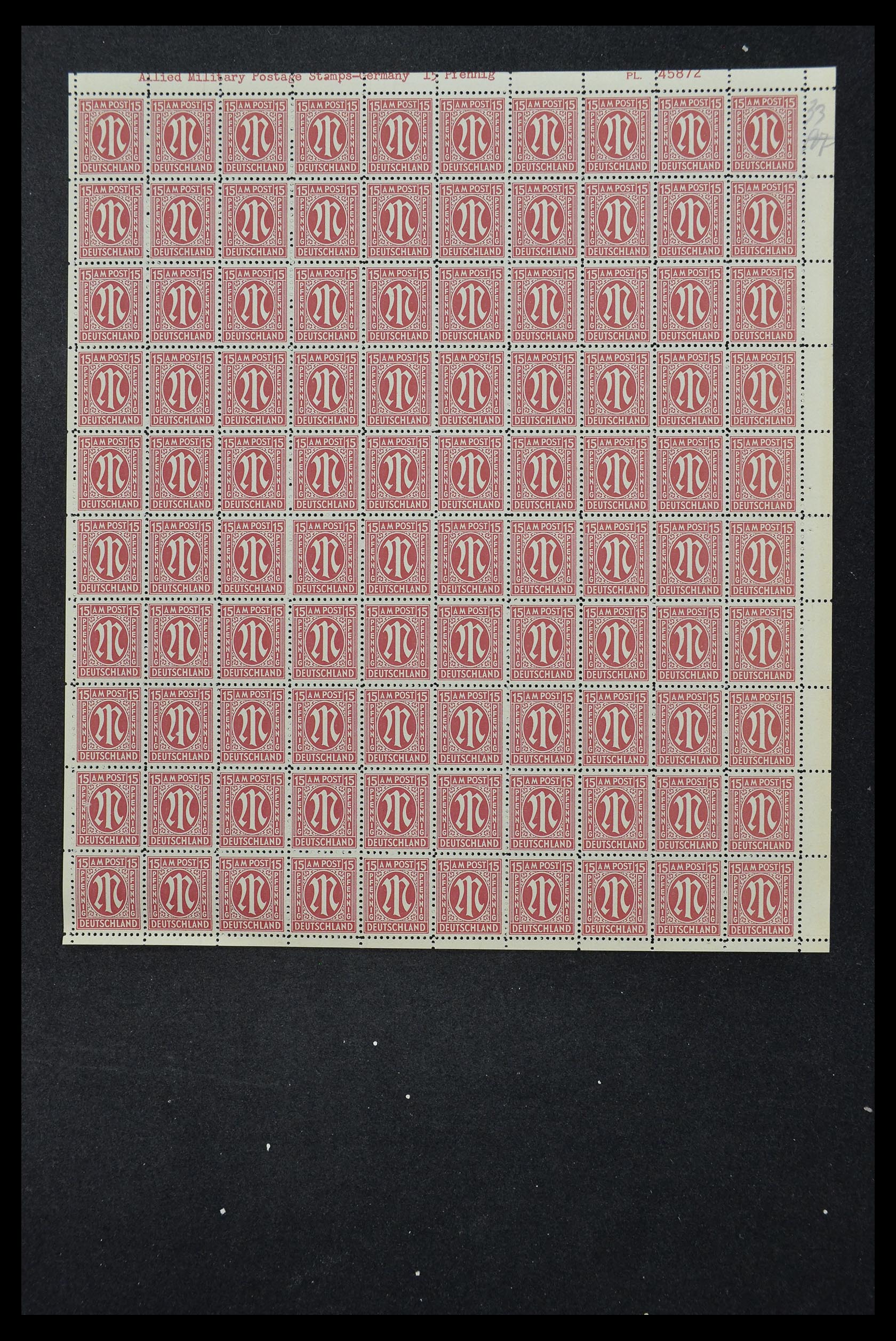 33144 036 - Stamp collection 33144 Germany British-American Zone 1945-1946.