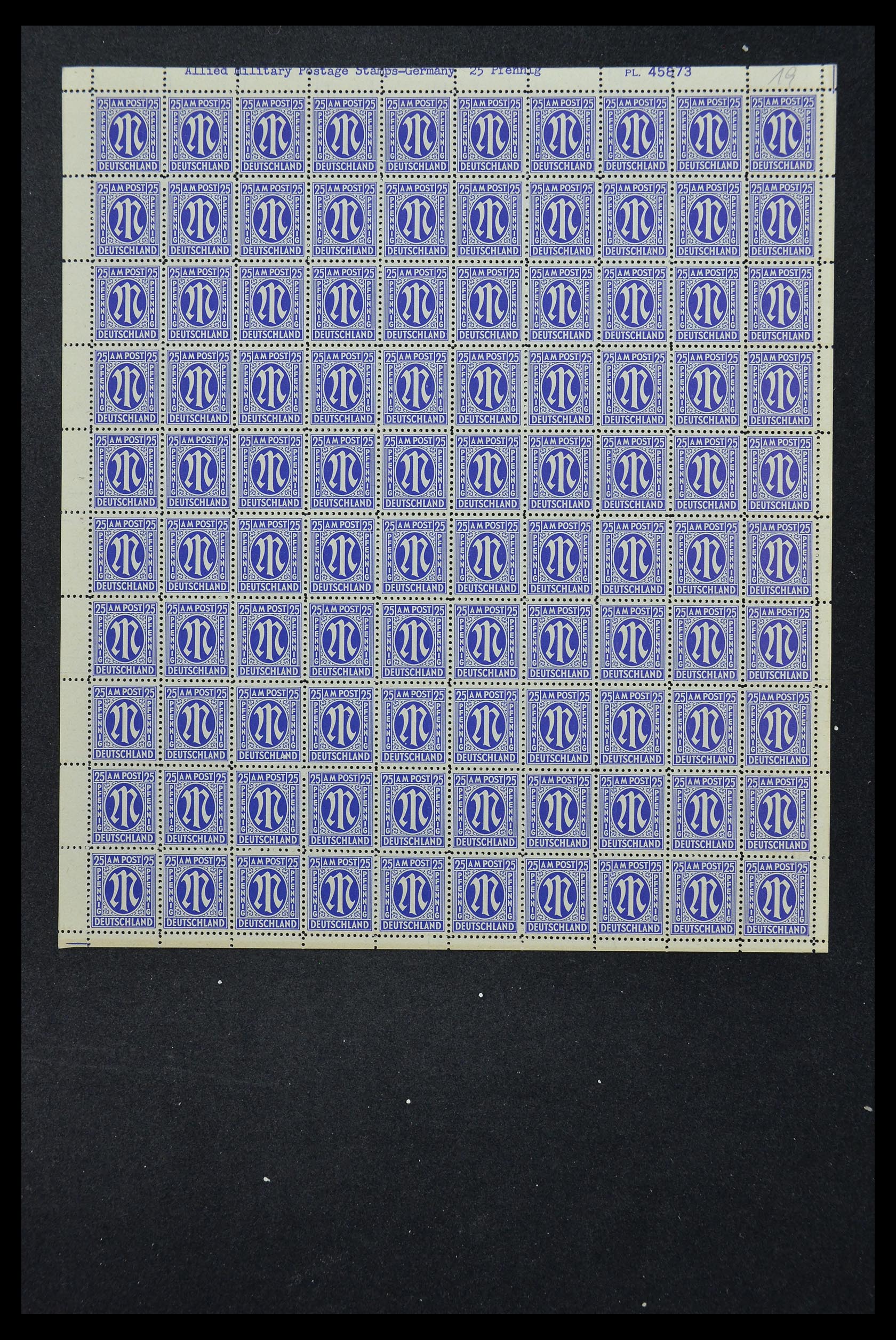 33144 037 - Stamp collection 33144 Germany British-American Zone 1945-1946.