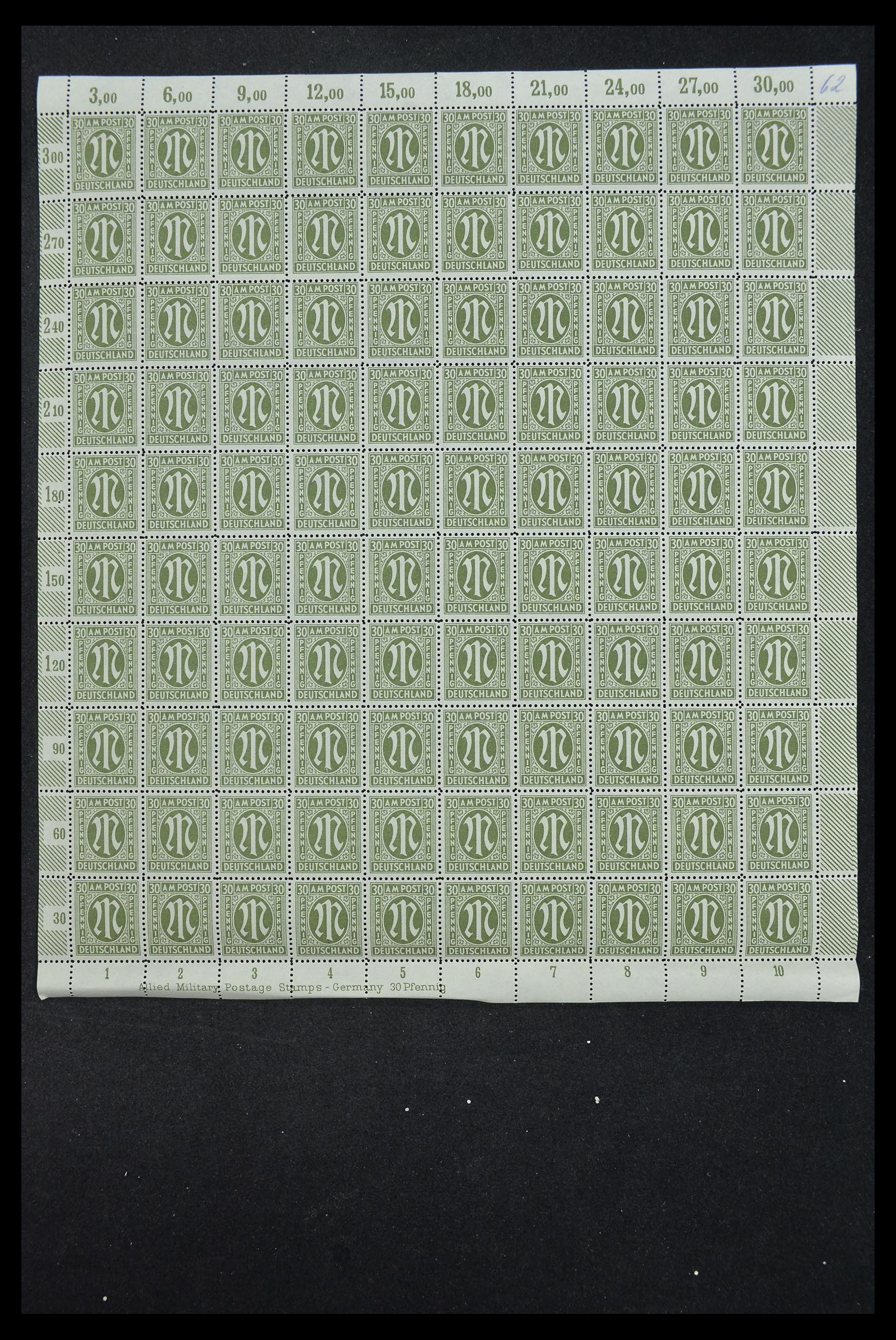 33144 042 - Stamp collection 33144 Germany British-American Zone 1945-1946.