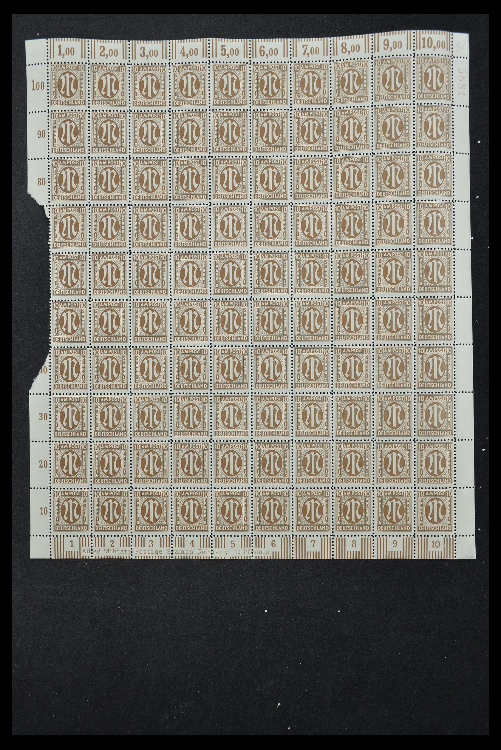 33144 043 - Stamp collection 33144 Germany British-American Zone 1945-1946.