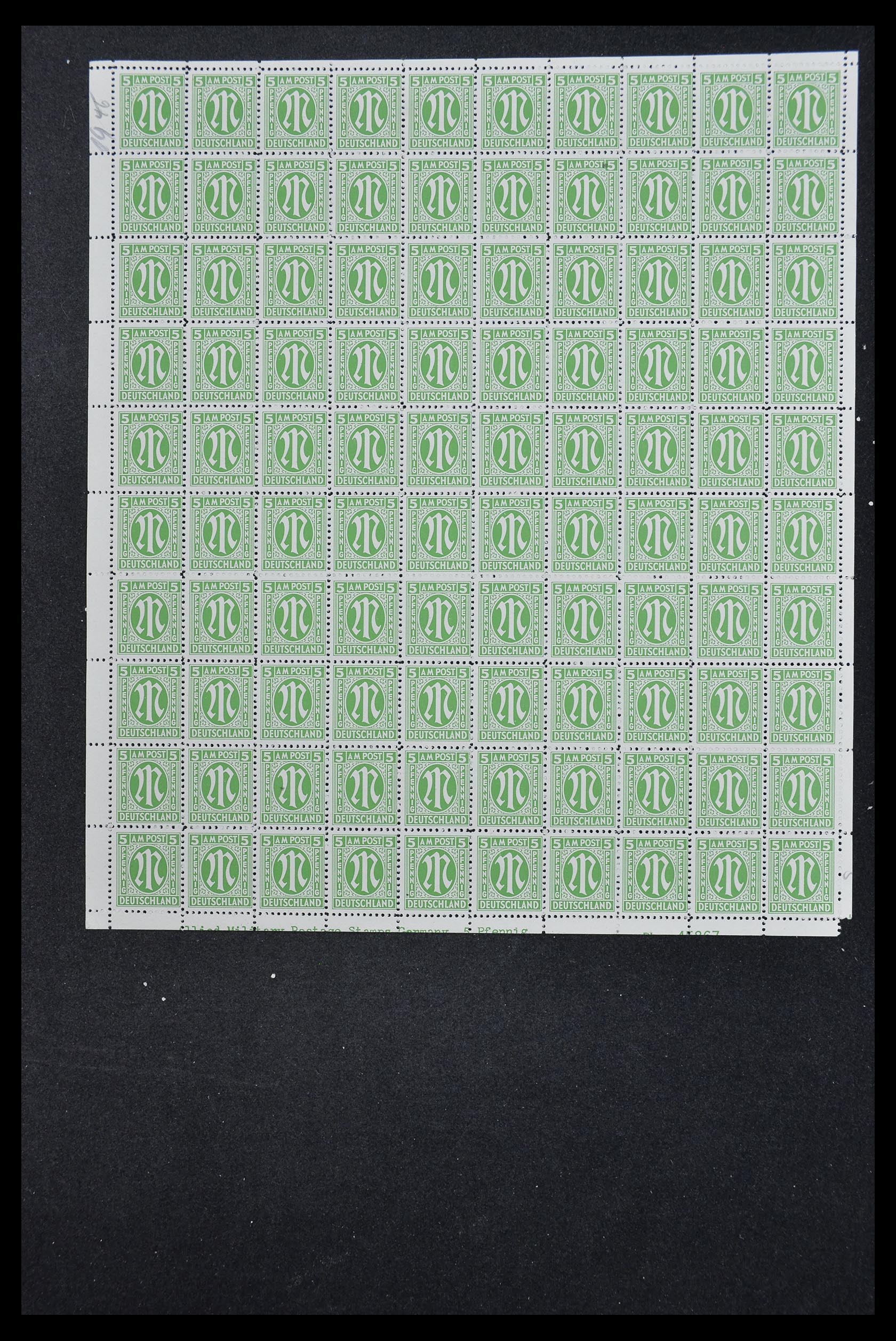 33144 047 - Stamp collection 33144 Germany British-American Zone 1945-1946.
