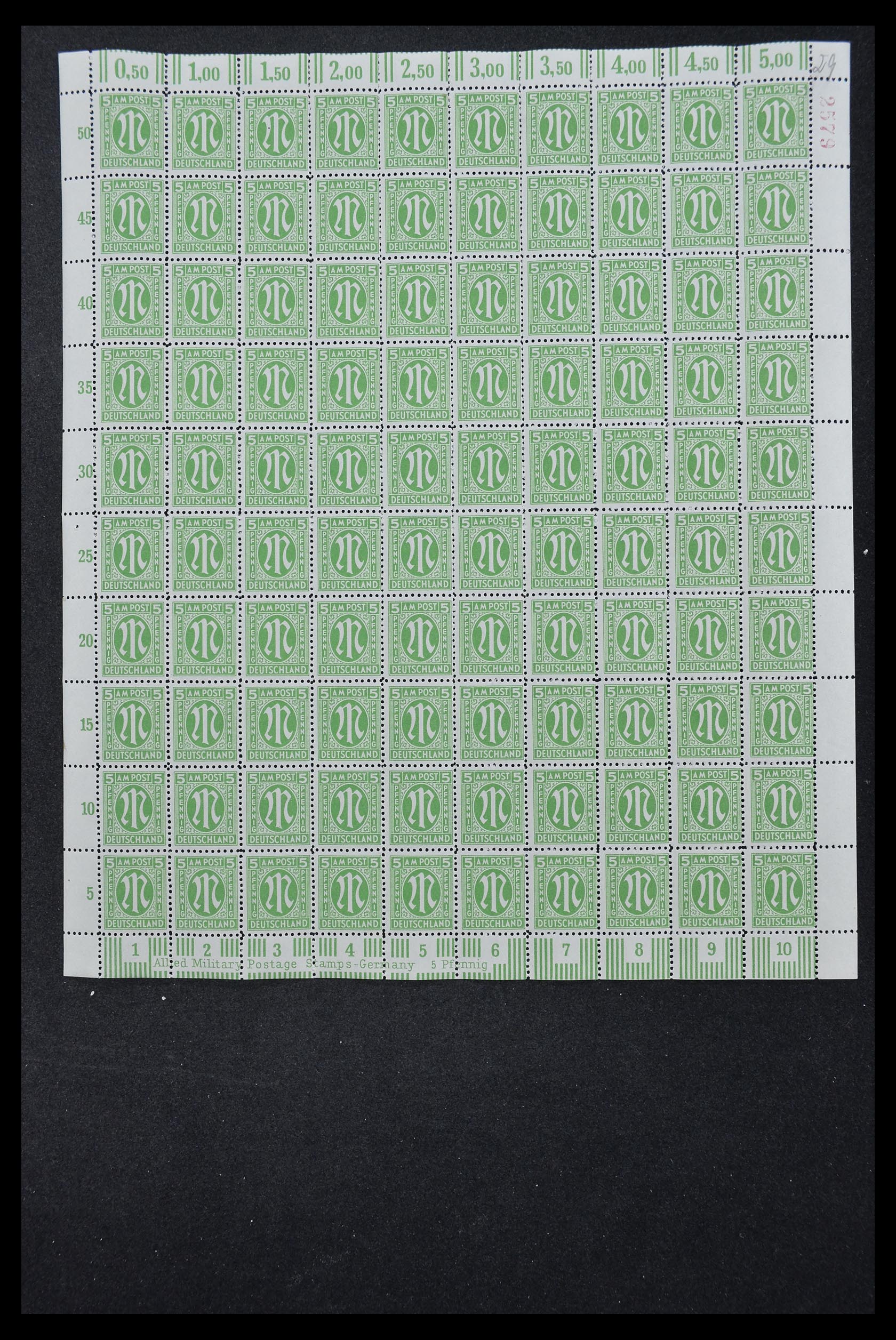 33144 048 - Stamp collection 33144 Germany British-American Zone 1945-1946.