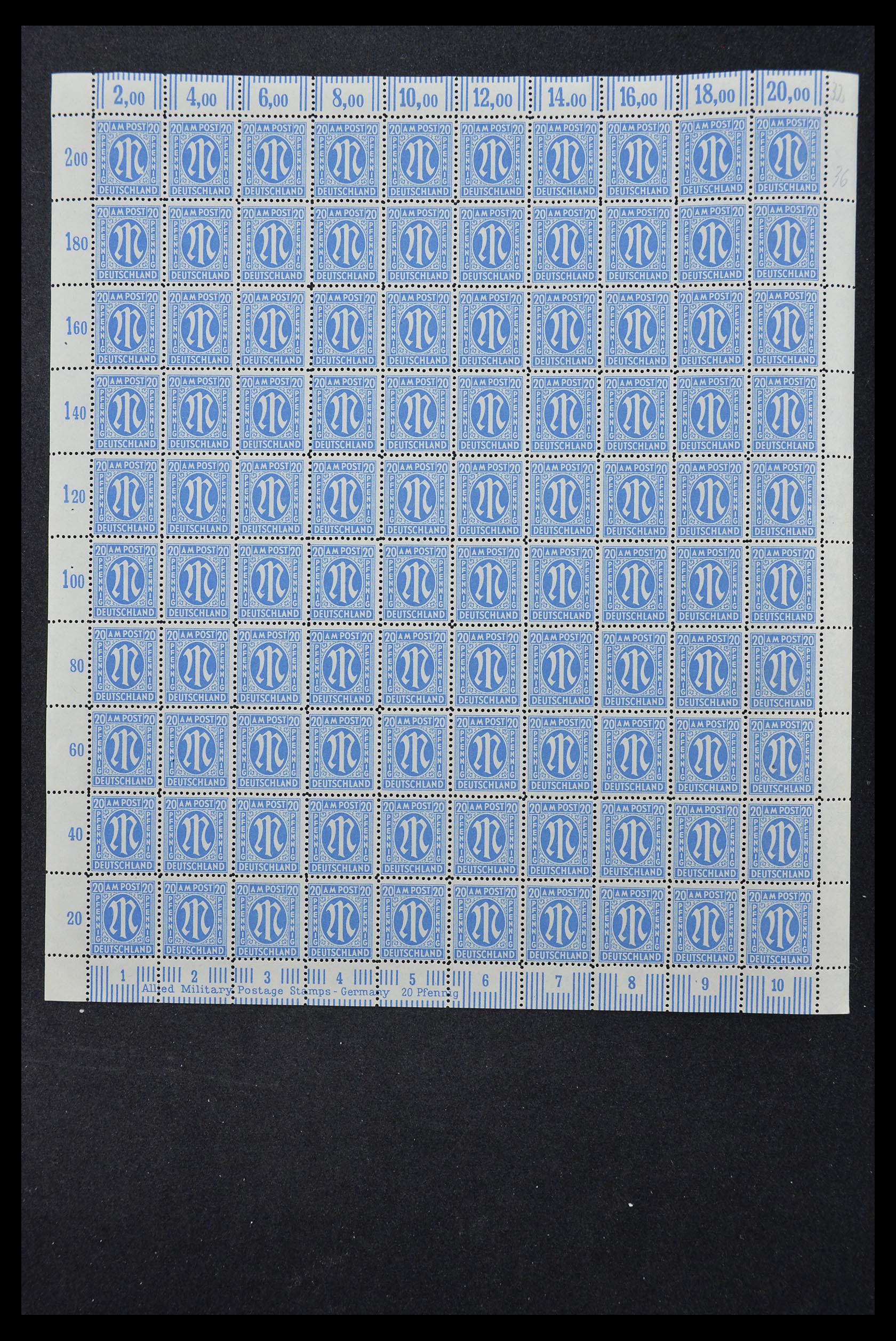 33144 050 - Stamp collection 33144 Germany British-American Zone 1945-1946.