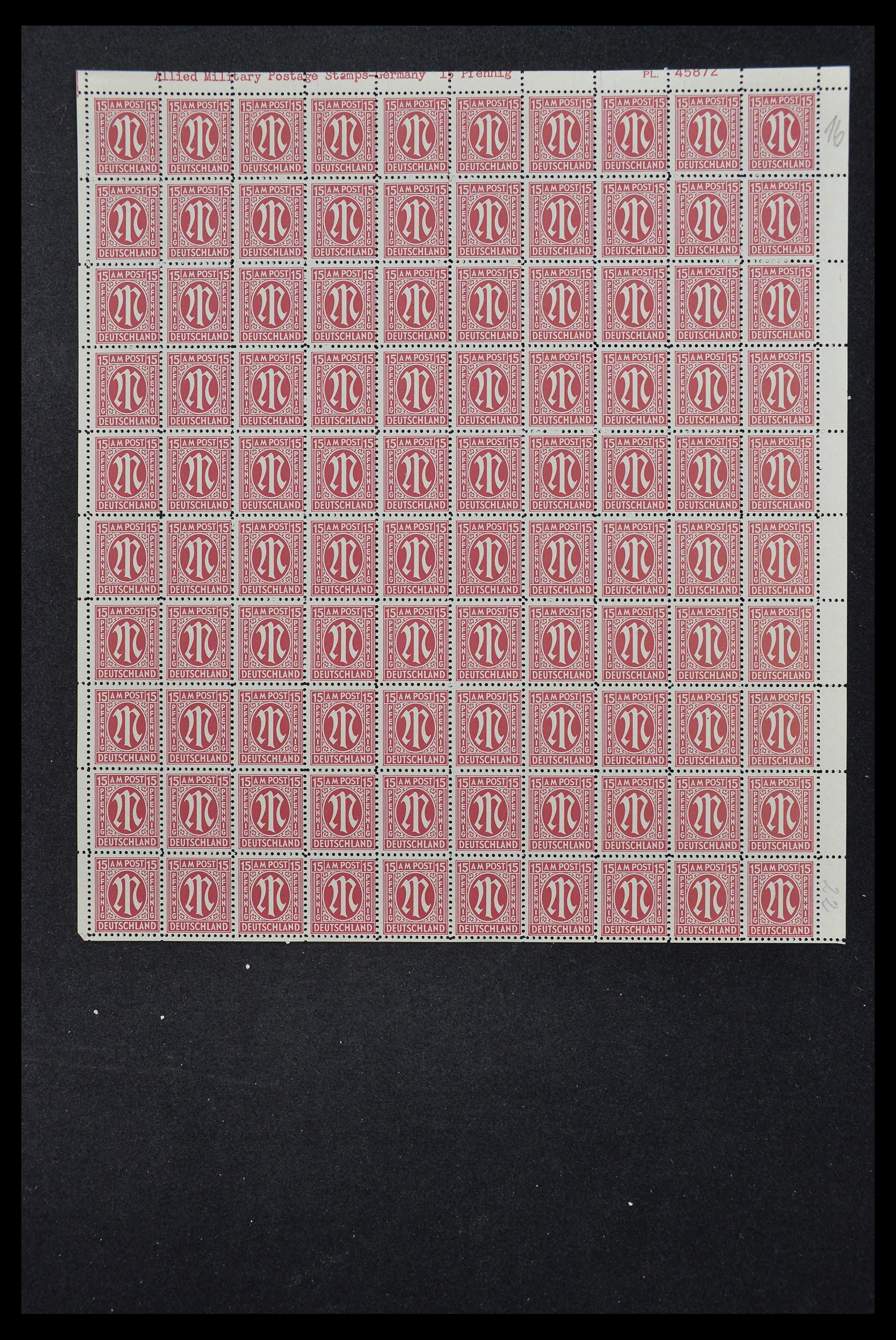 33144 051 - Stamp collection 33144 Germany British-American Zone 1945-1946.