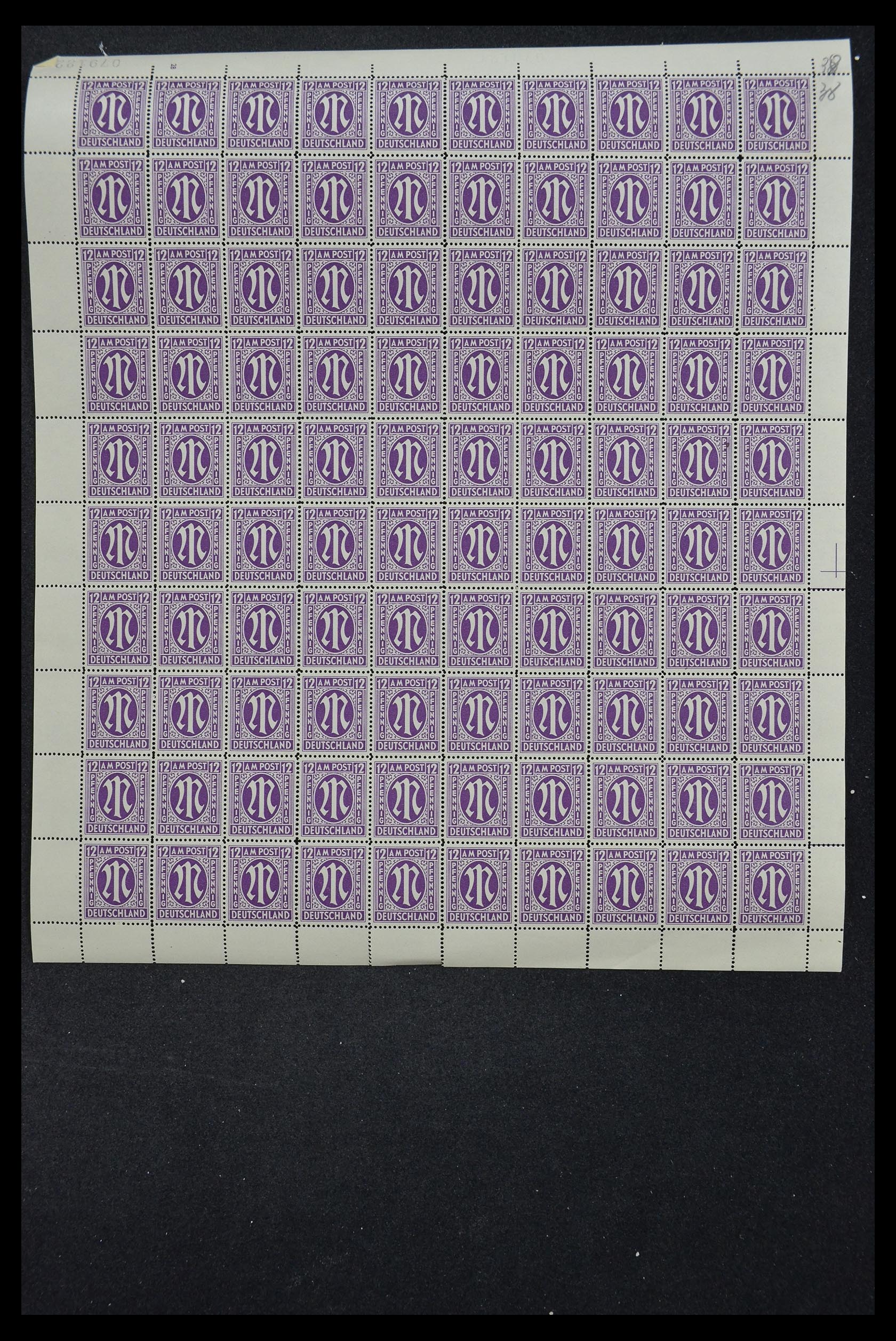 33144 053 - Stamp collection 33144 Germany British-American Zone 1945-1946.