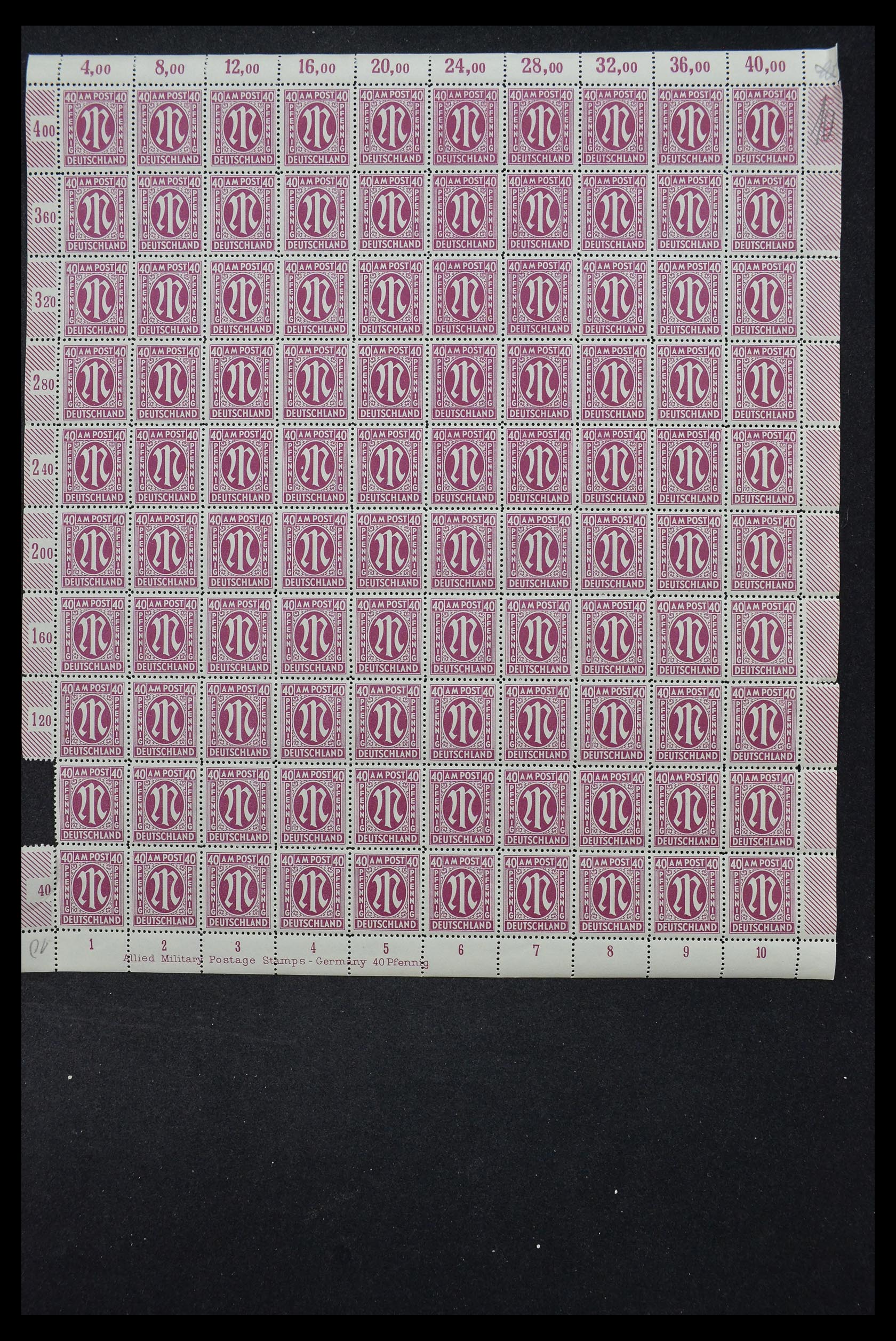 33144 054 - Stamp collection 33144 Germany British-American Zone 1945-1946.