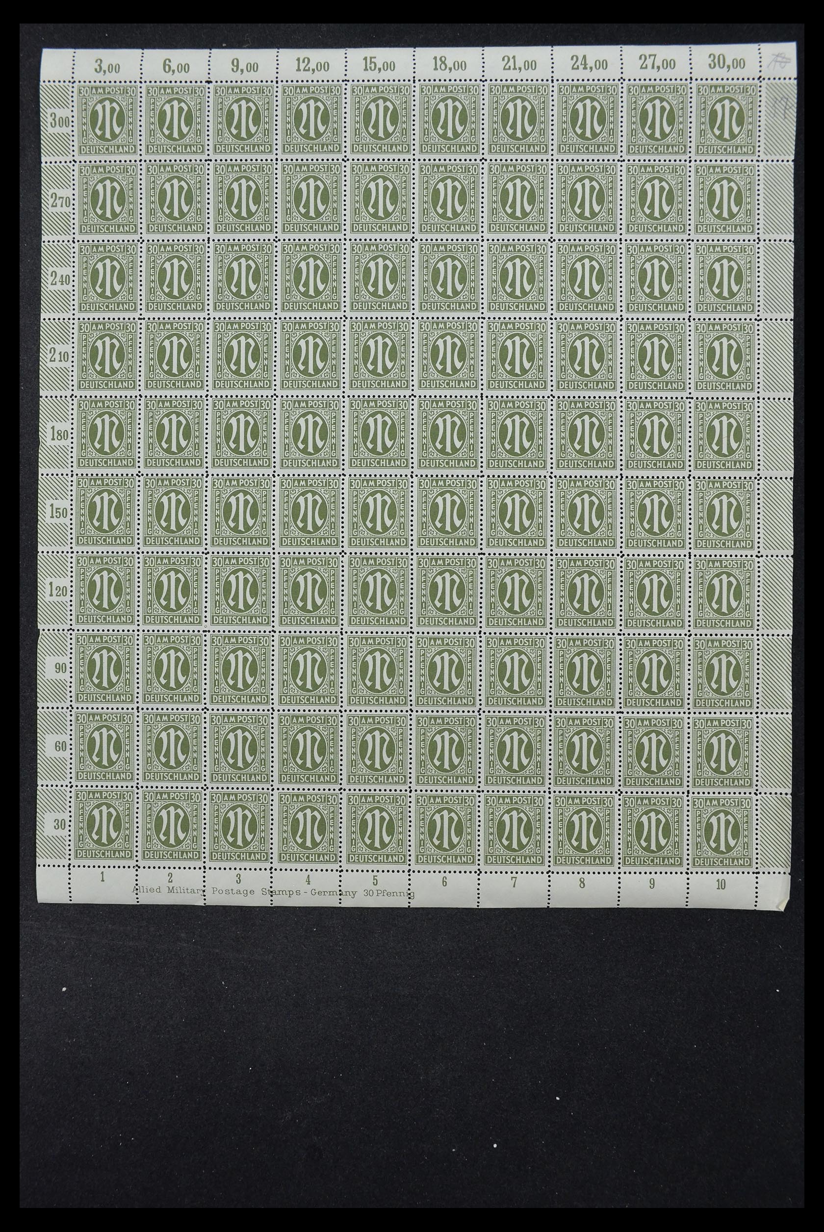 33144 055 - Stamp collection 33144 Germany British-American Zone 1945-1946.