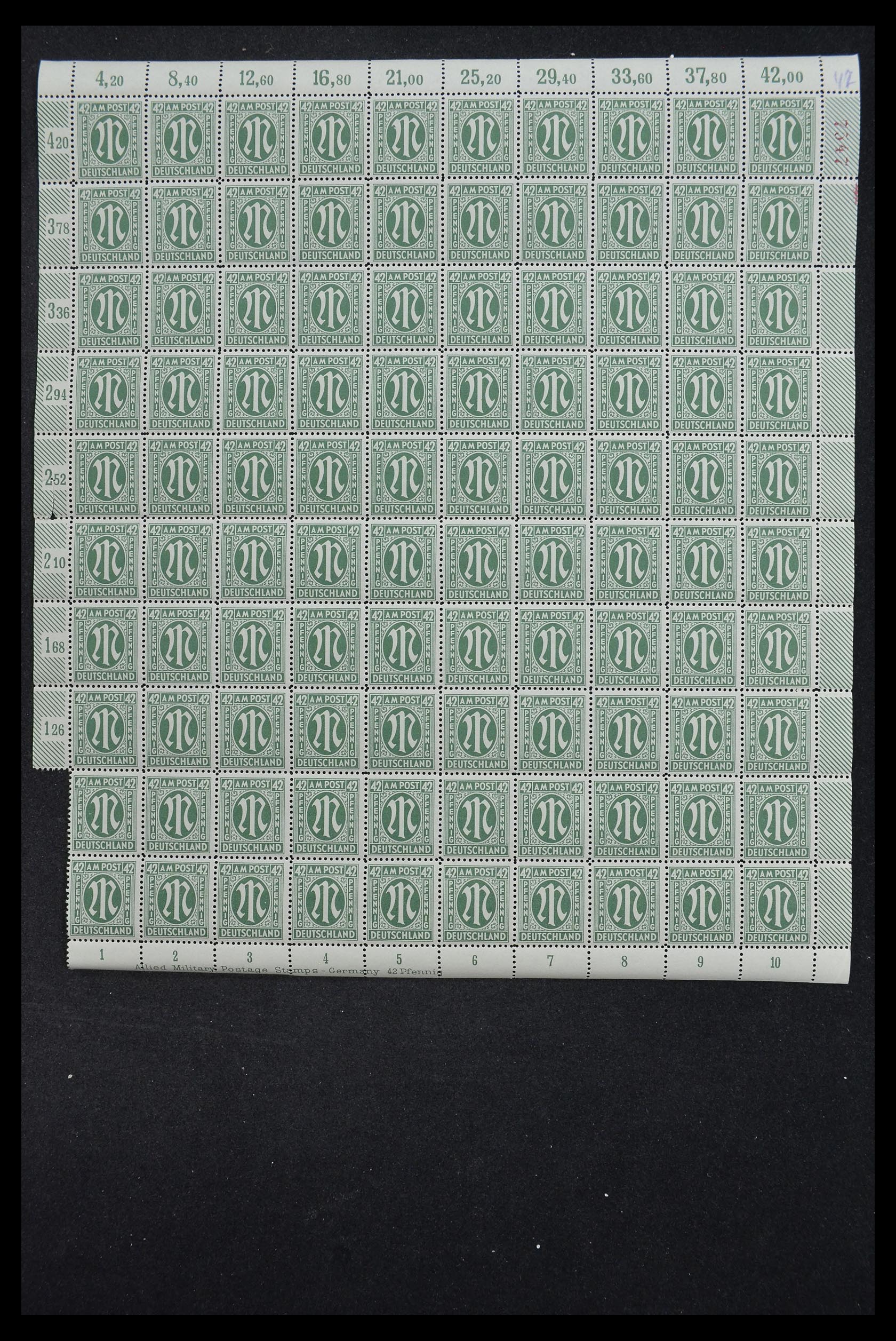 33144 056 - Stamp collection 33144 Germany British-American Zone 1945-1946.