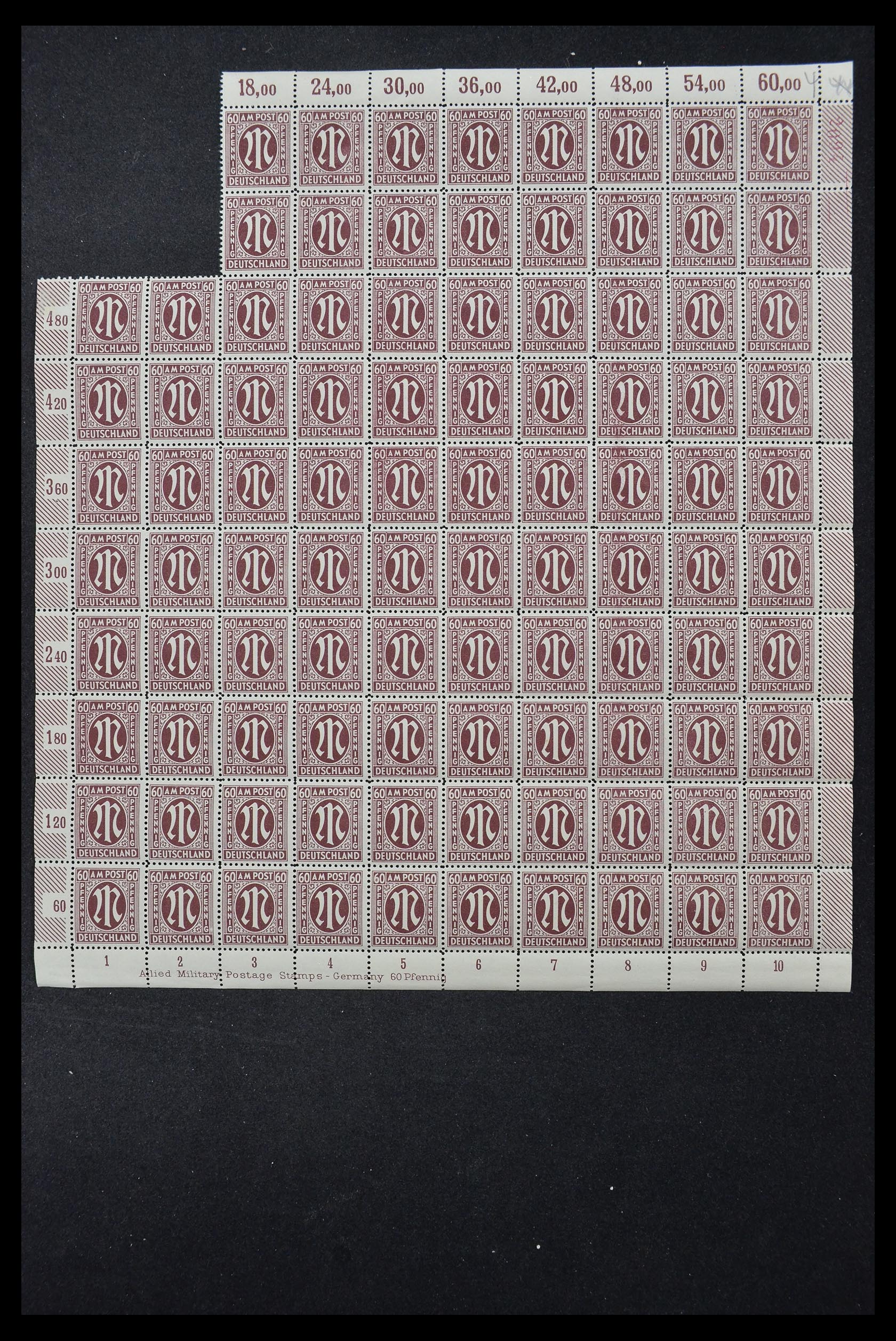 33144 057 - Stamp collection 33144 Germany British-American Zone 1945-1946.