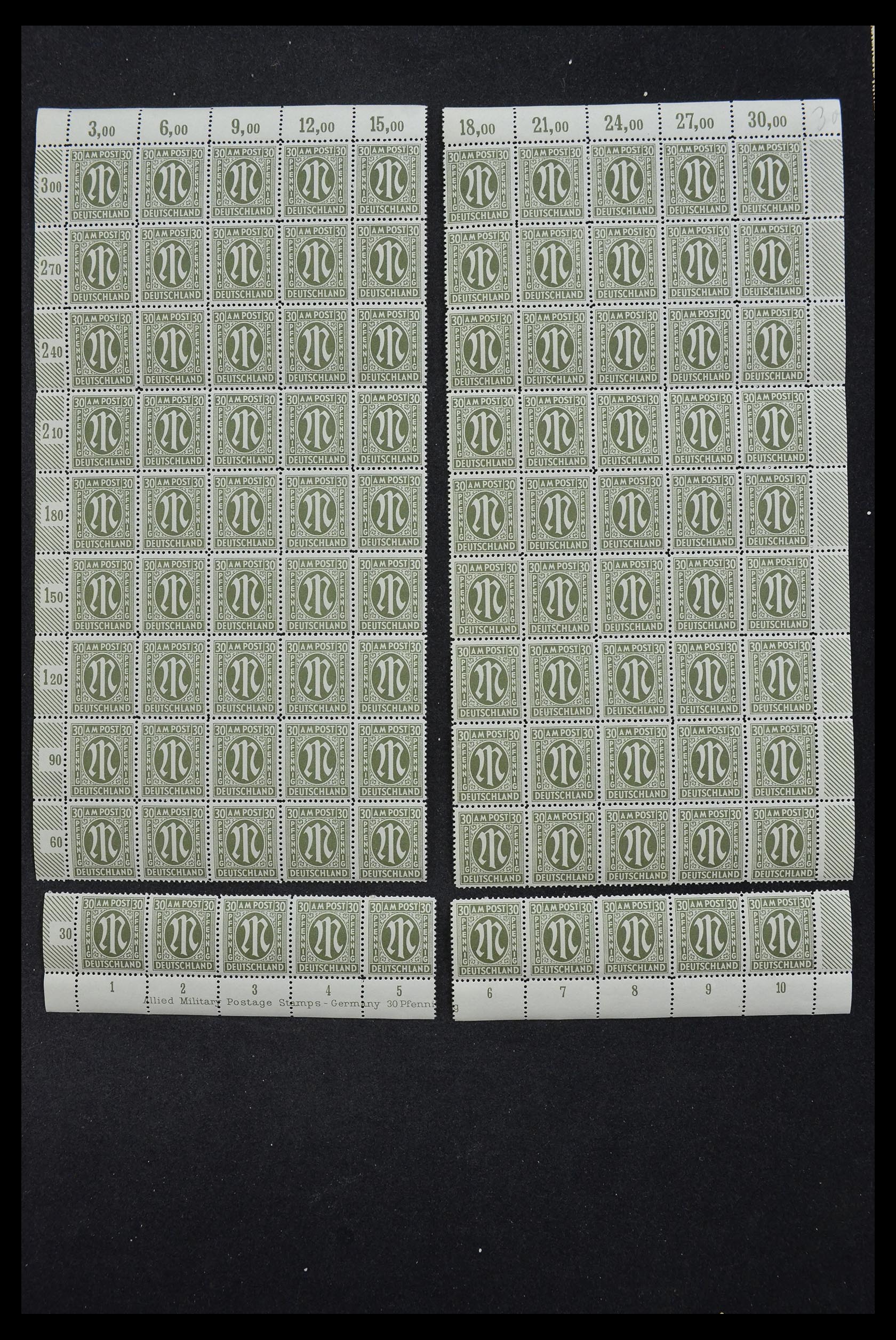 33144 063 - Stamp collection 33144 Germany British-American Zone 1945-1946.