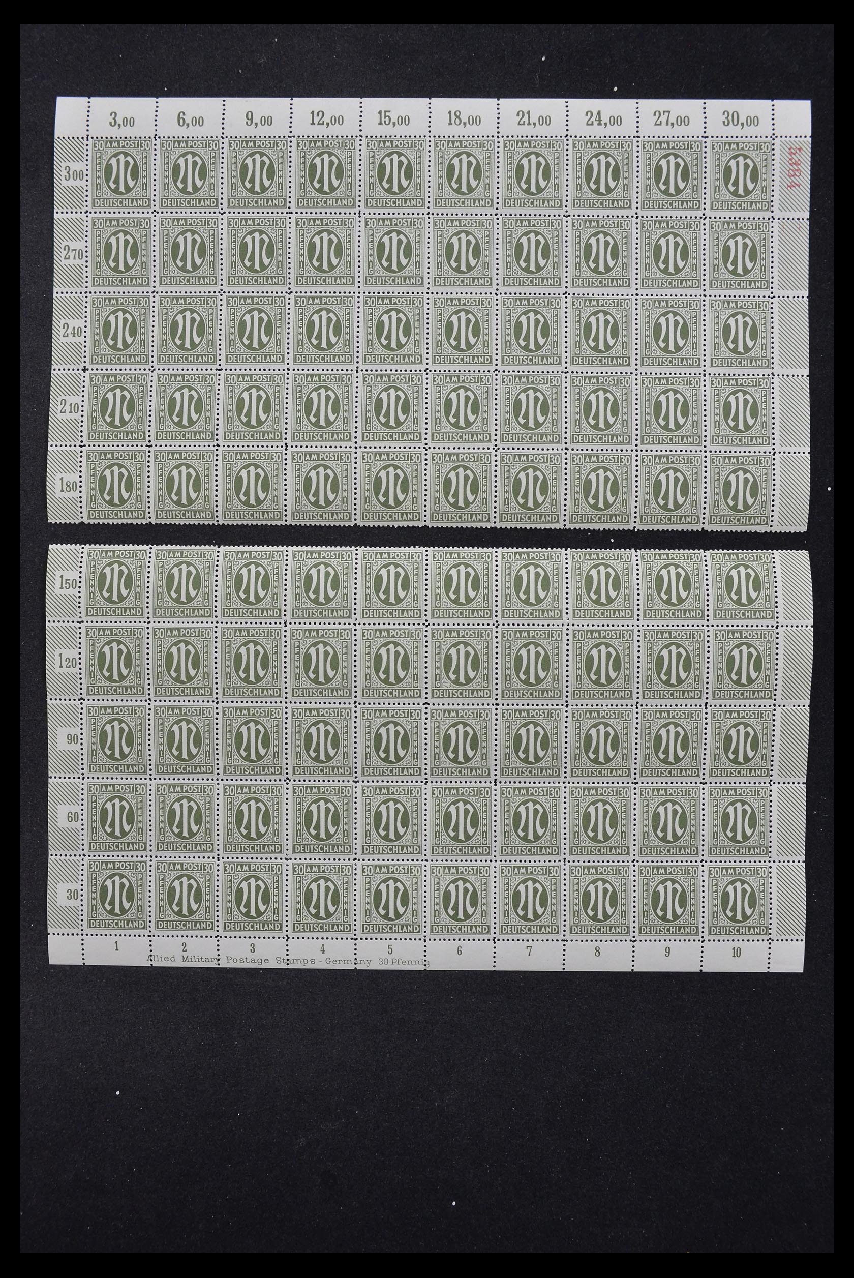 33144 065 - Stamp collection 33144 Germany British-American Zone 1945-1946.