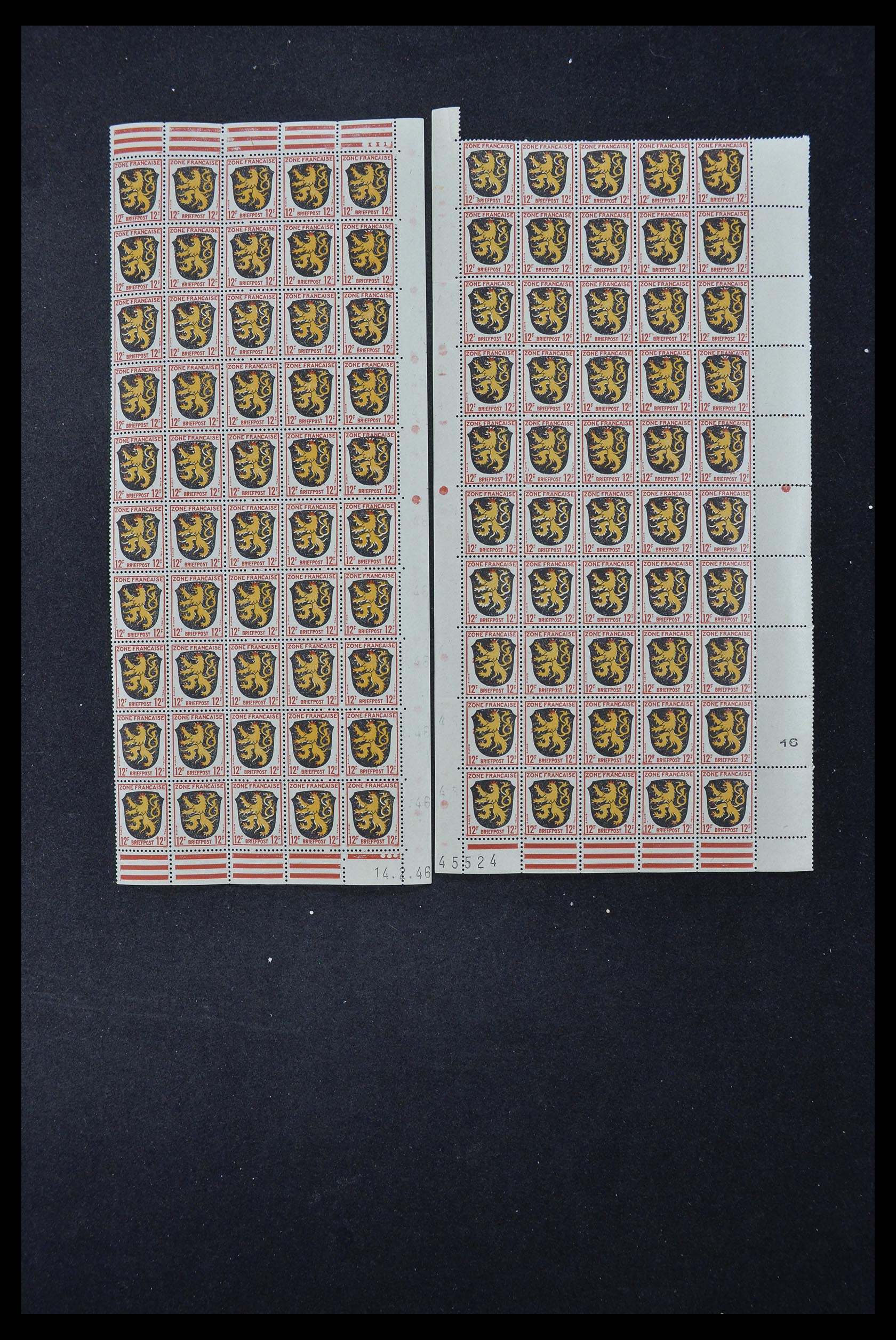 33144 070 - Stamp collection 33144 Germany British-American Zone 1945-1946.