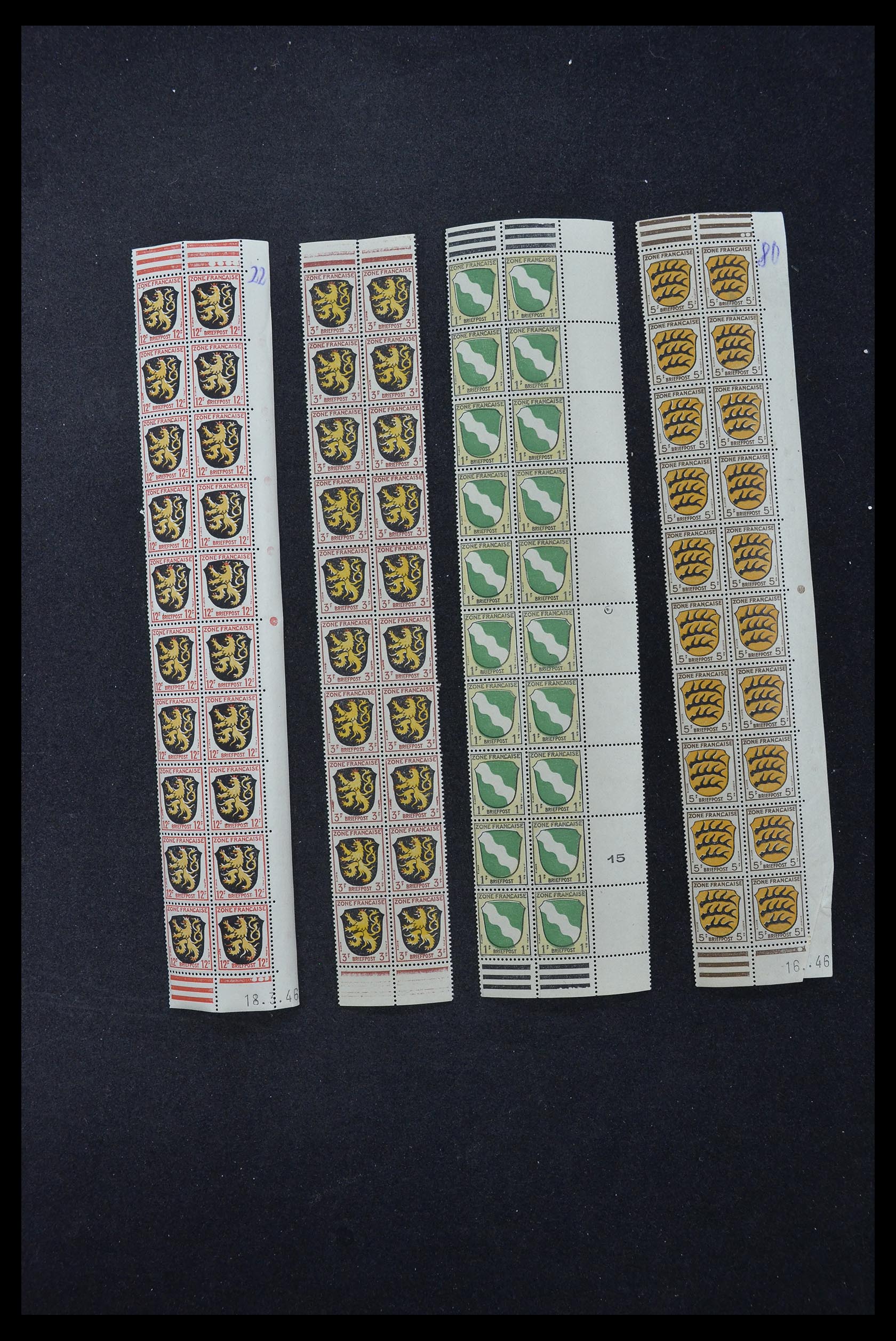 33144 071 - Stamp collection 33144 Germany British-American Zone 1945-1946.