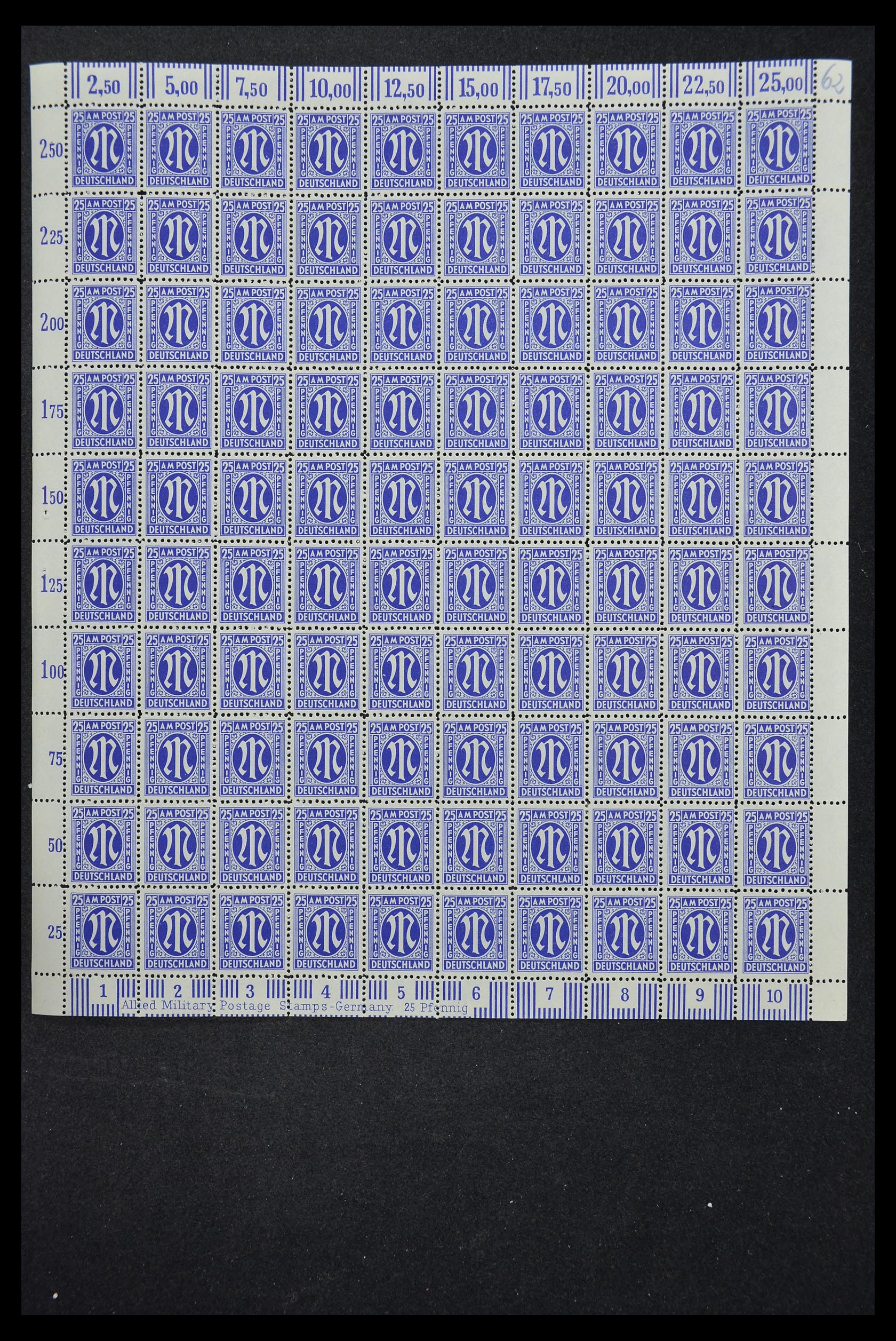 33144 092 - Stamp collection 33144 Germany British-American Zone 1945-1946.