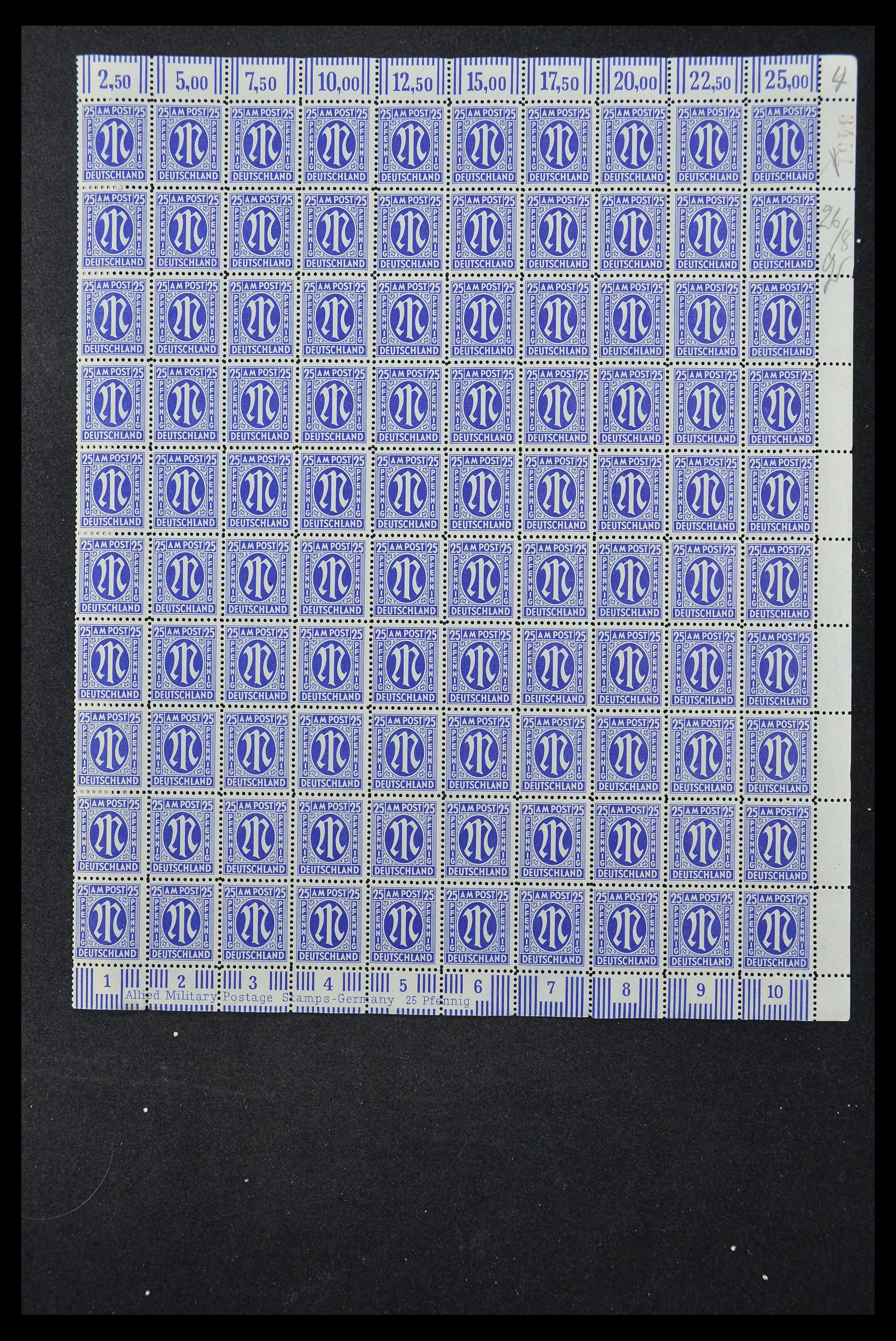33144 094 - Stamp collection 33144 Germany British-American Zone 1945-1946.