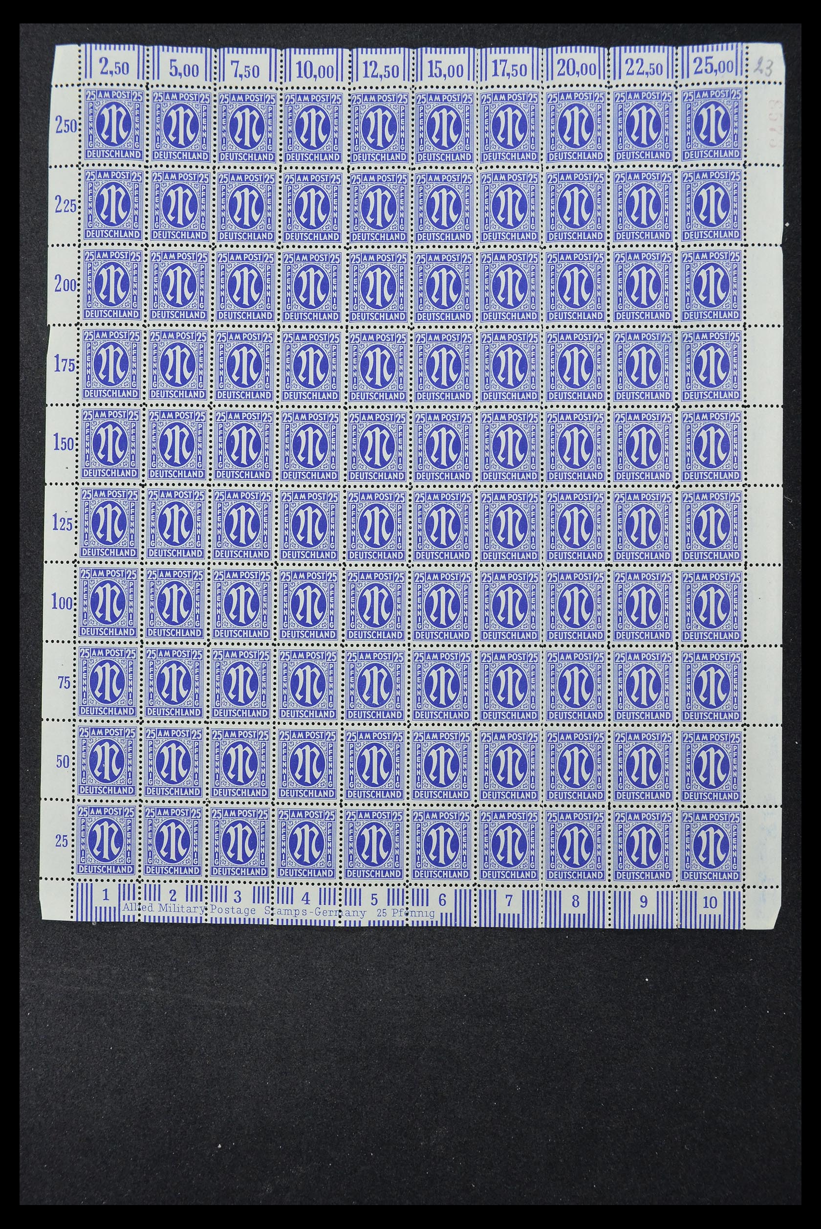 33144 098 - Stamp collection 33144 Germany British-American Zone 1945-1946.