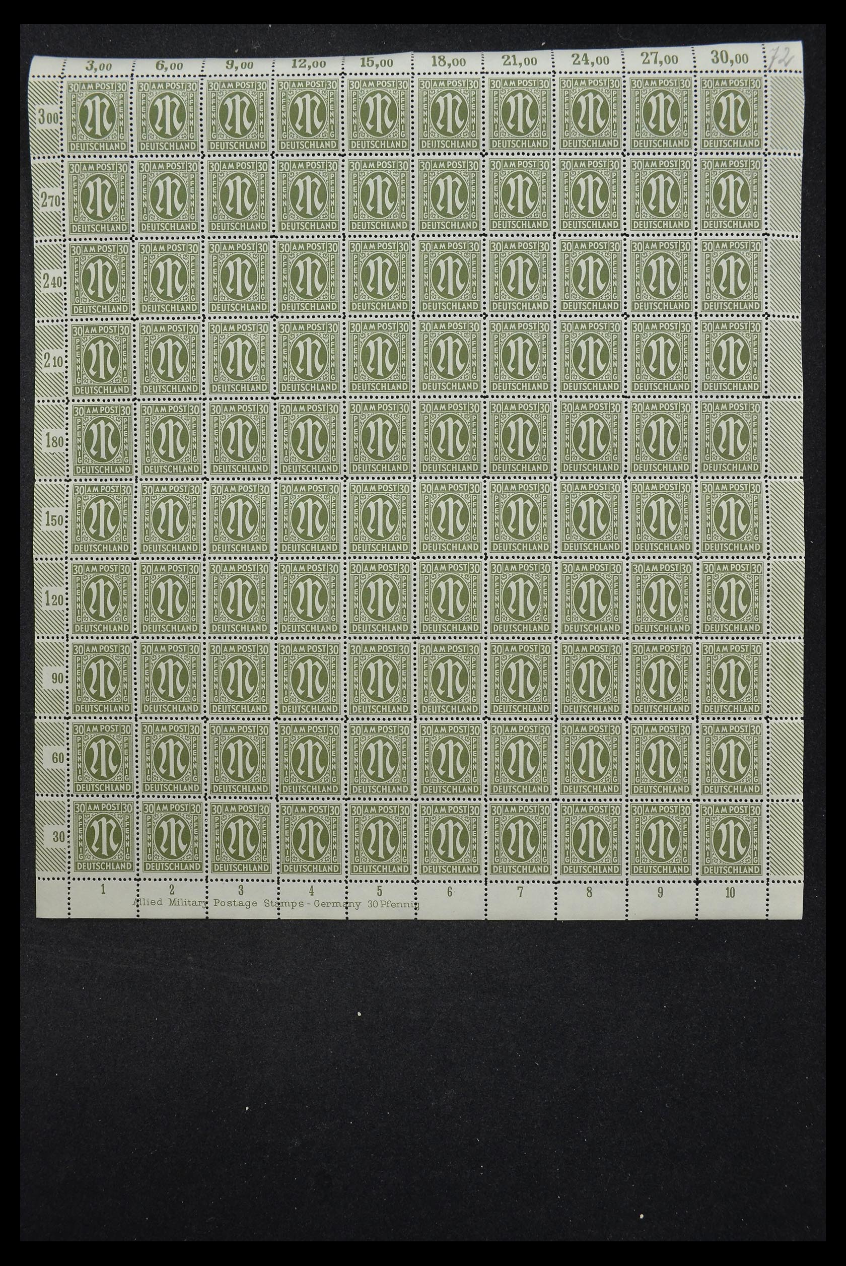 33144 100 - Stamp collection 33144 Germany British-American Zone 1945-1946.