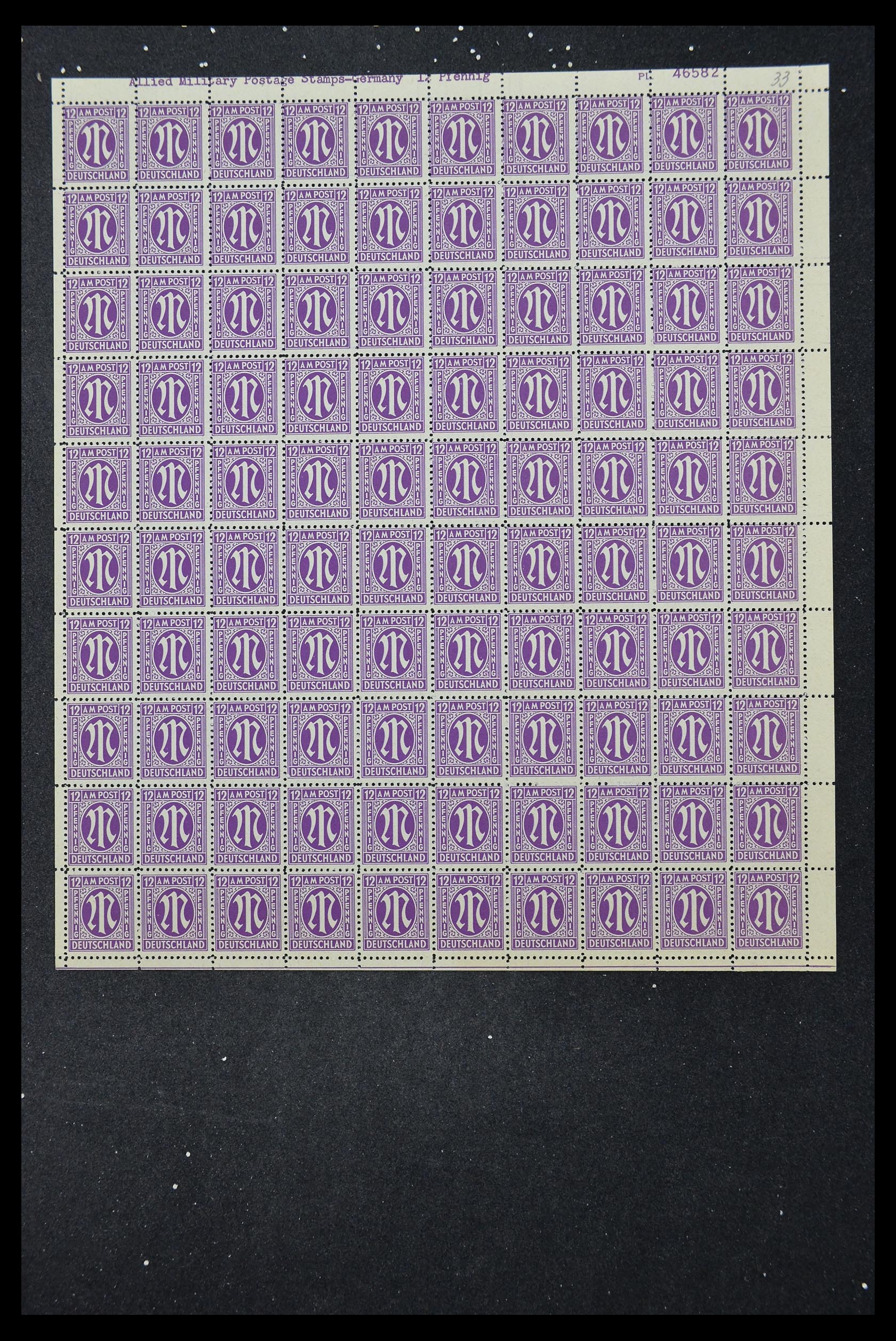 33144 284 - Stamp collection 33144 Germany British-American Zone 1945-1946.