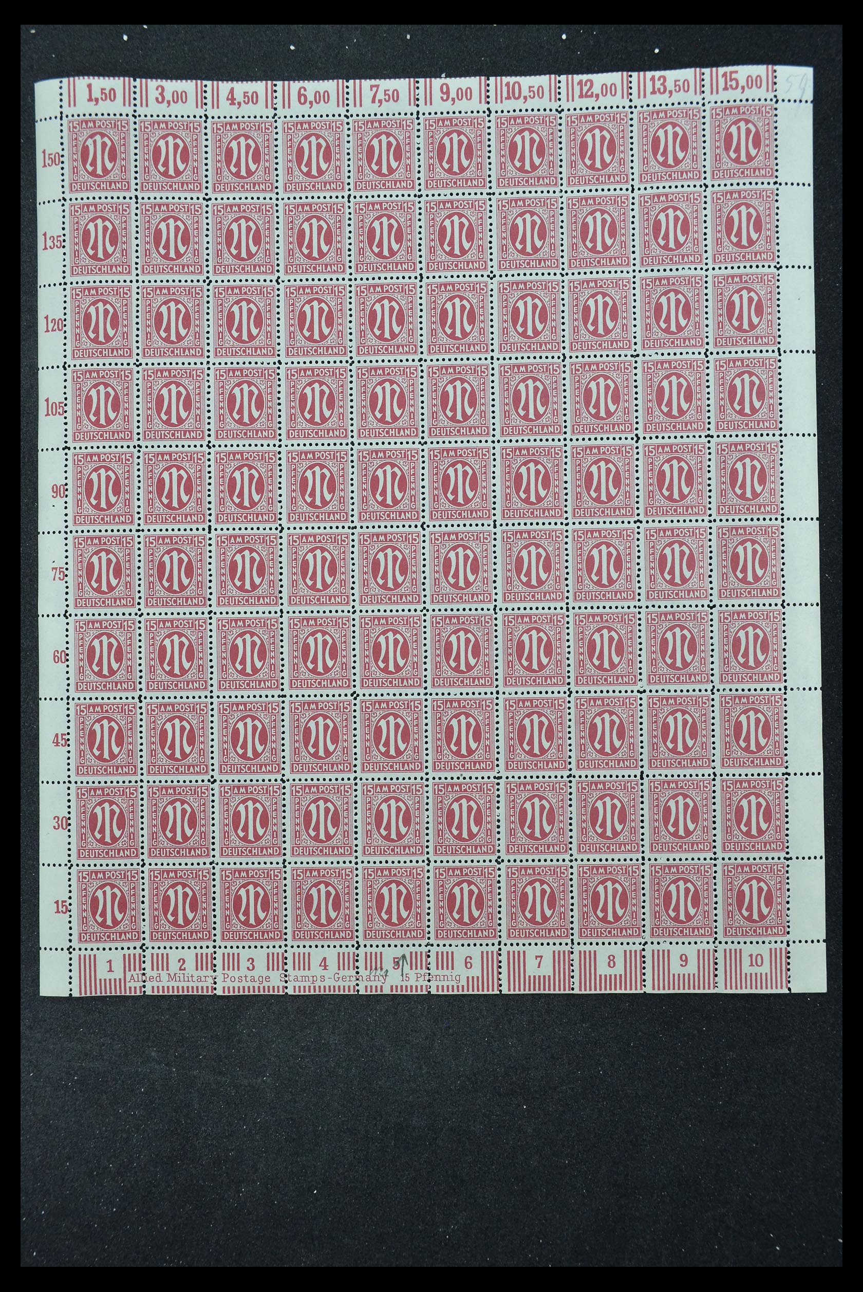 33144 302 - Stamp collection 33144 Germany British-American Zone 1945-1946.