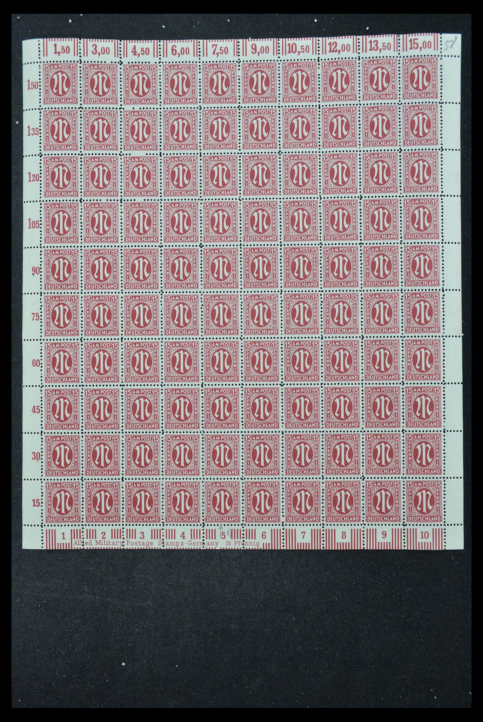 33144 303 - Stamp collection 33144 Germany British-American Zone 1945-1946.
