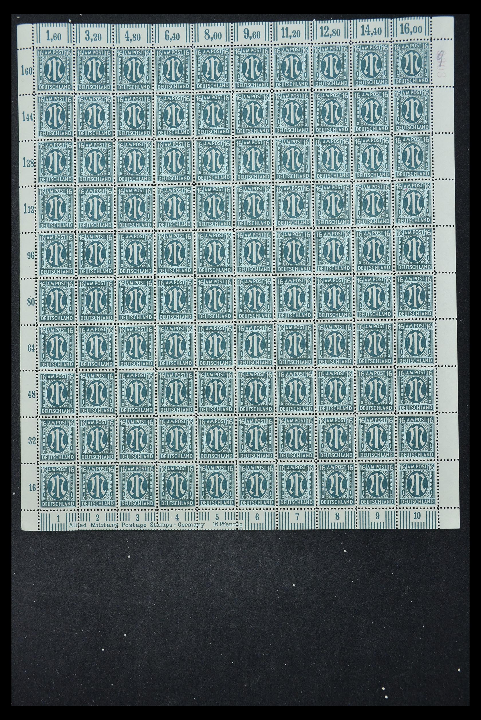 33144 326 - Stamp collection 33144 Germany British-American Zone 1945-1946.