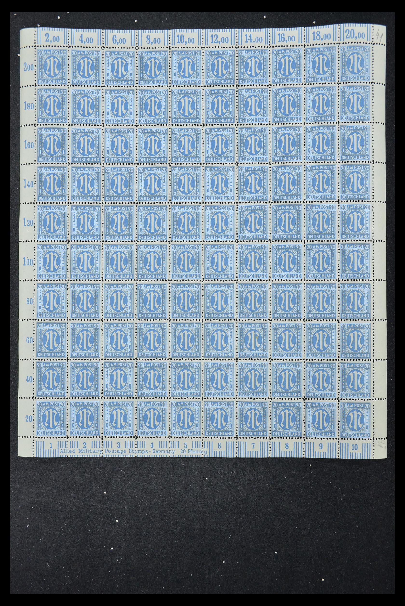 33144 329 - Stamp collection 33144 Germany British-American Zone 1945-1946.