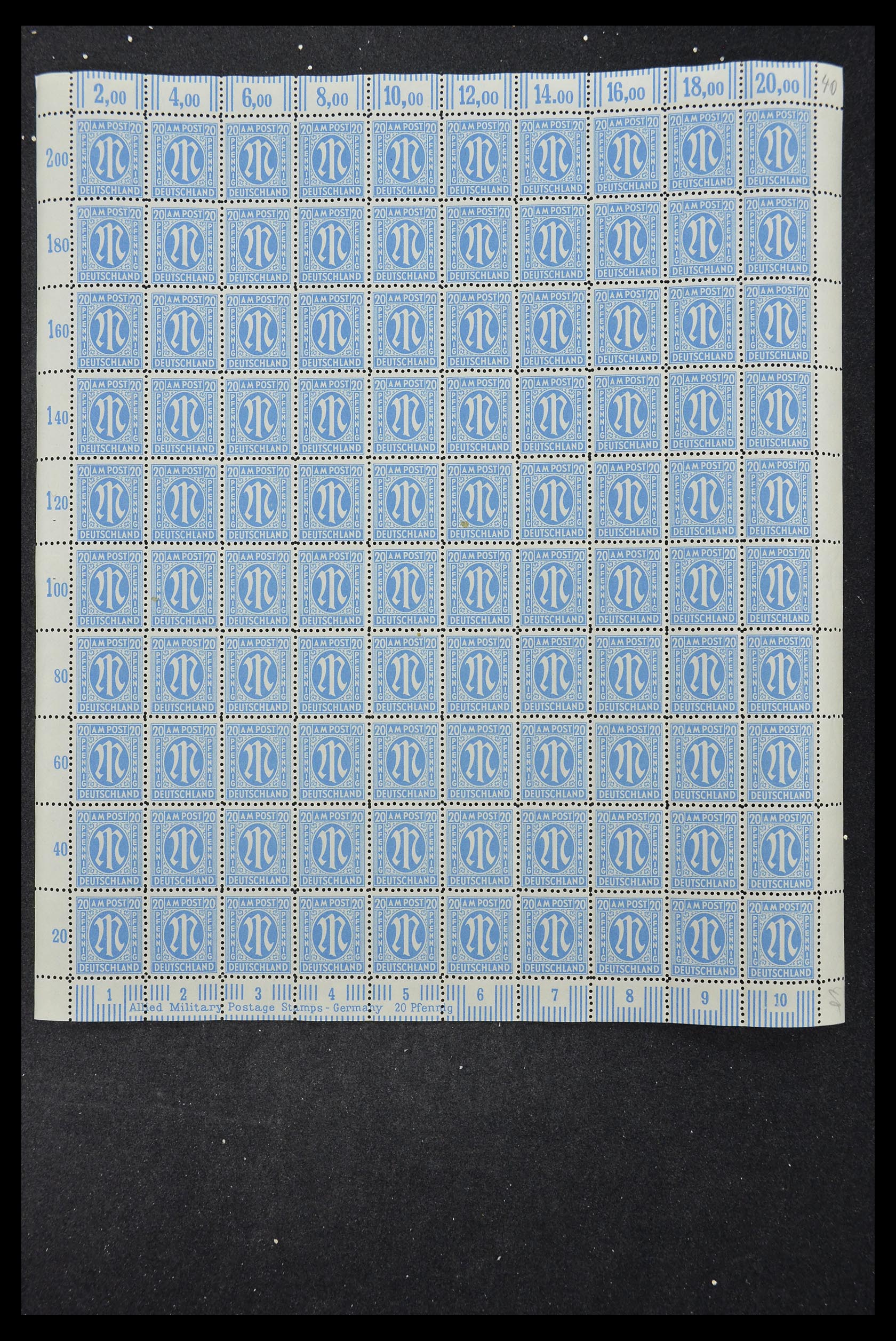 33144 330 - Stamp collection 33144 Germany British-American Zone 1945-1946.