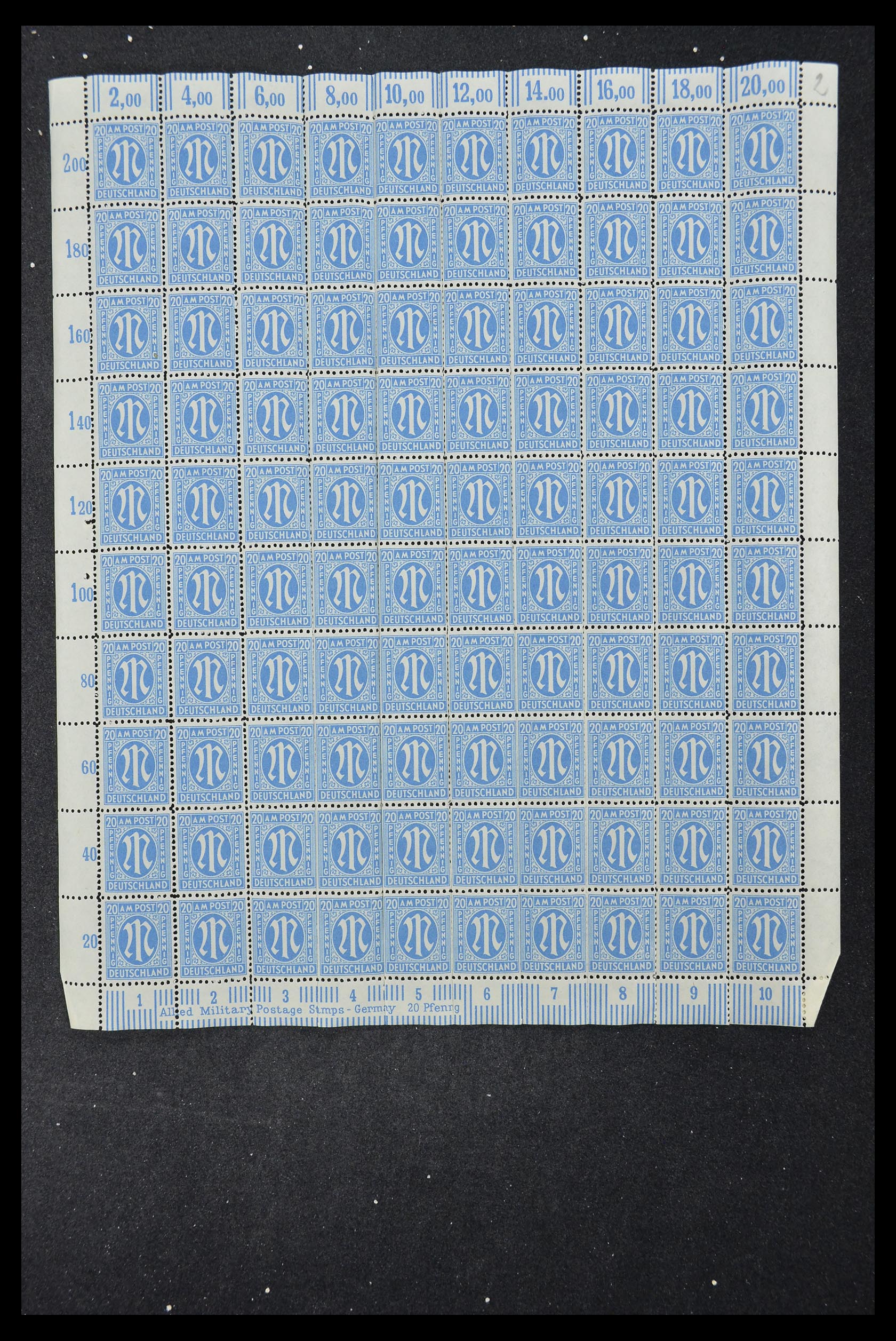 33144 332 - Stamp collection 33144 Germany British-American Zone 1945-1946.