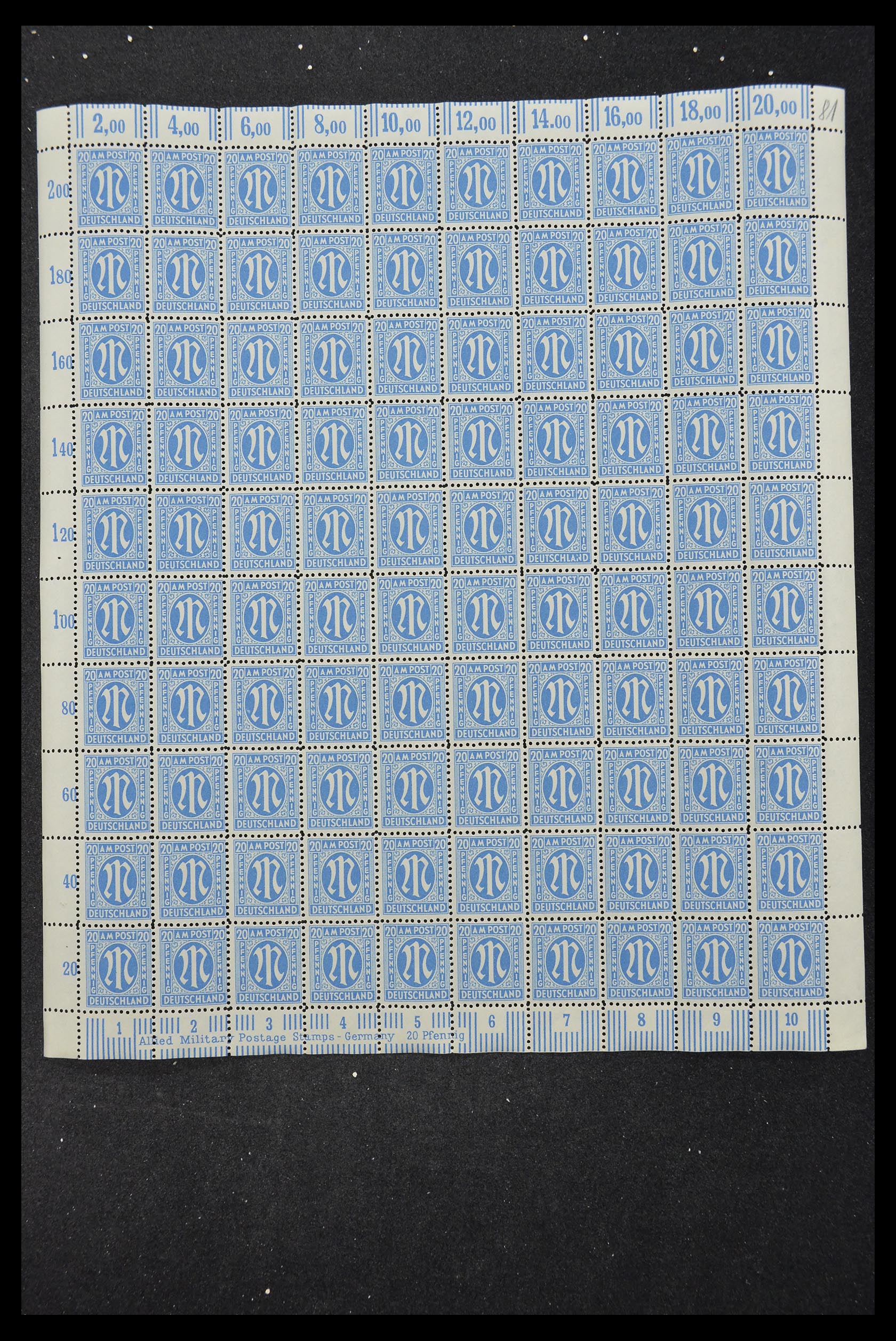 33144 334 - Stamp collection 33144 Germany British-American Zone 1945-1946.