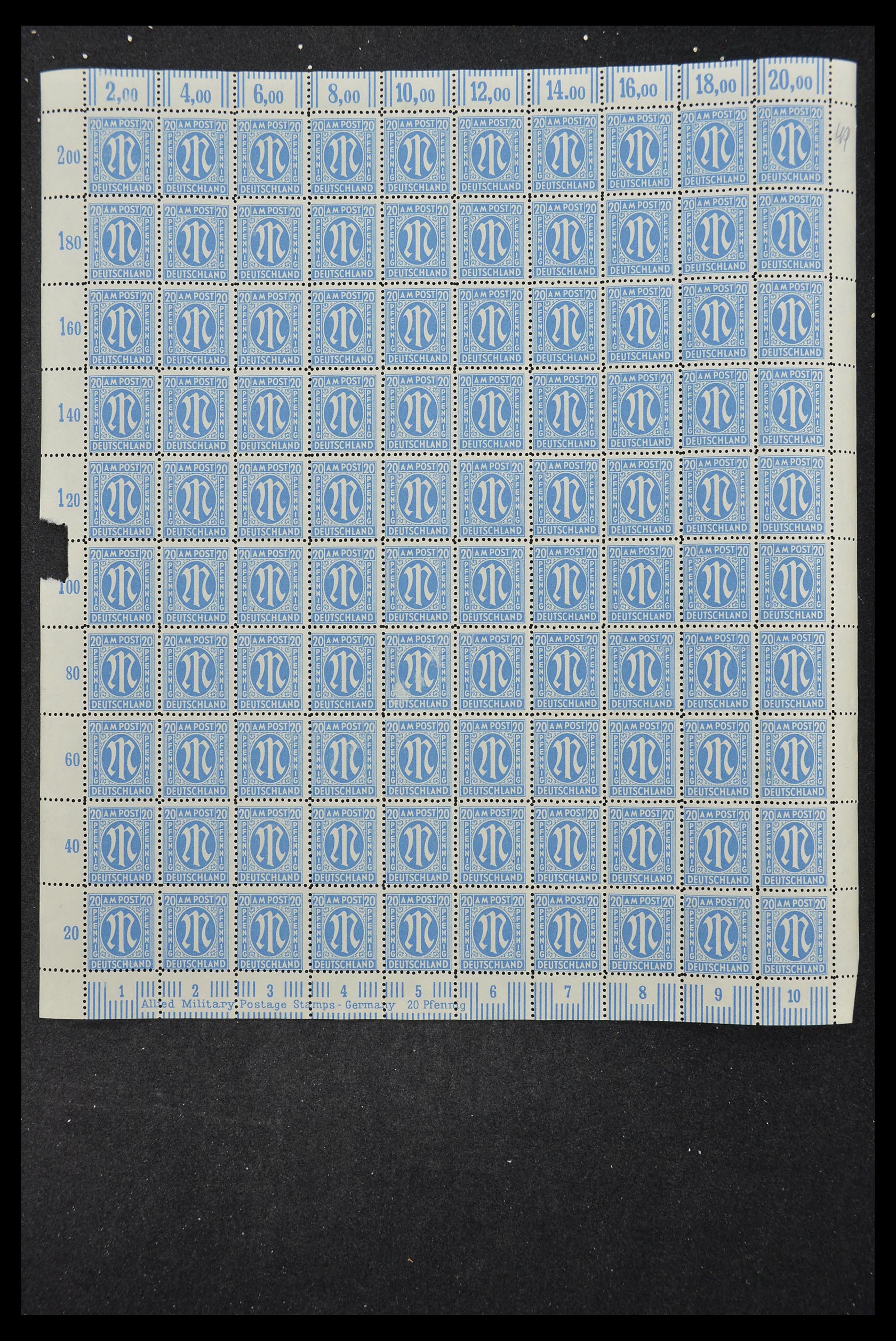 33144 337 - Stamp collection 33144 Germany British-American Zone 1945-1946.