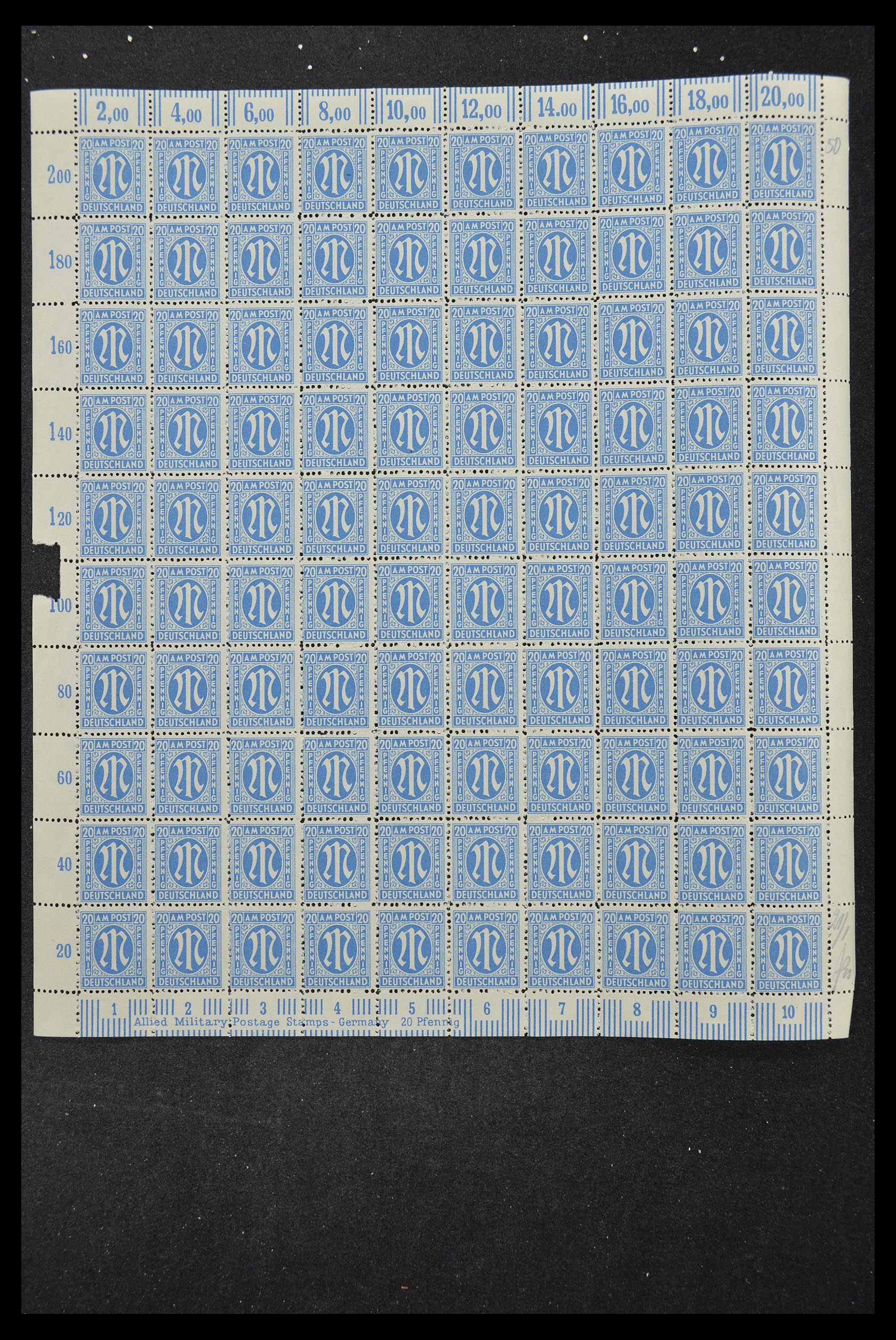 33144 338 - Stamp collection 33144 Germany British-American Zone 1945-1946.