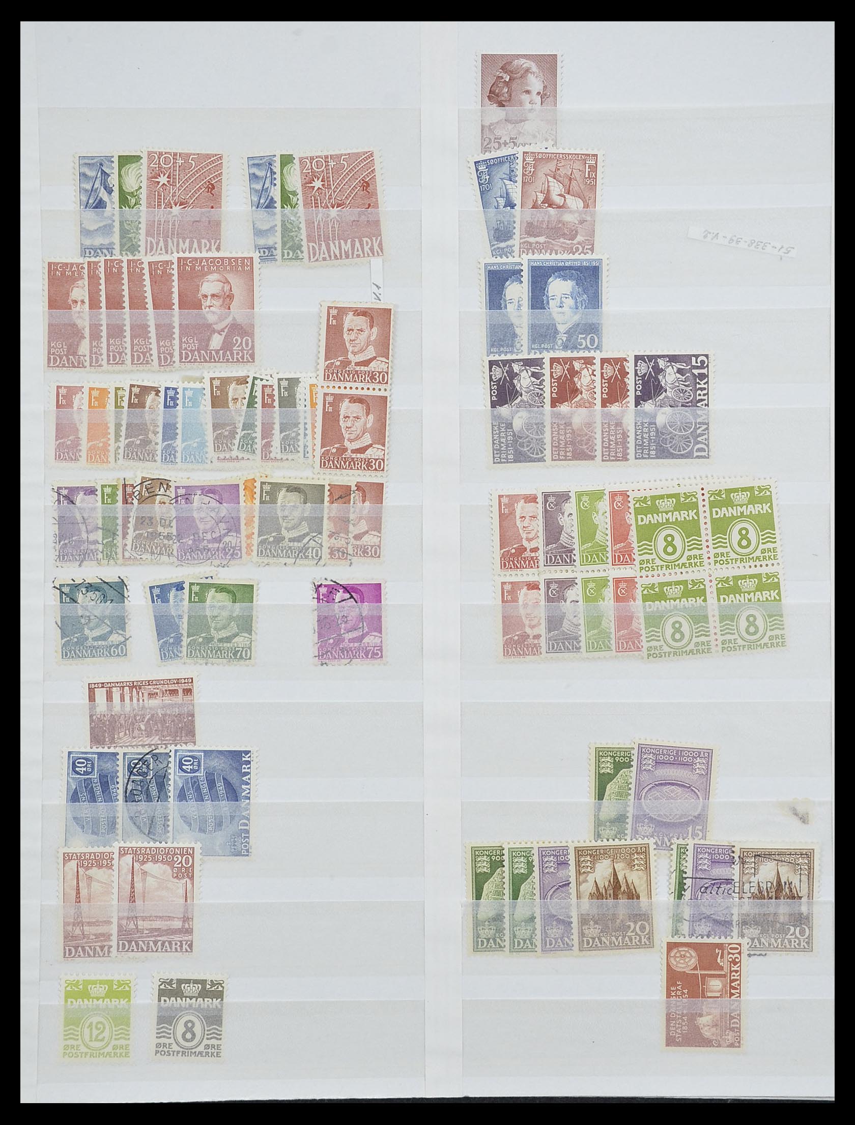 33169 006 - Postzegelverzameling 33169 Denemarken 1851-1995.