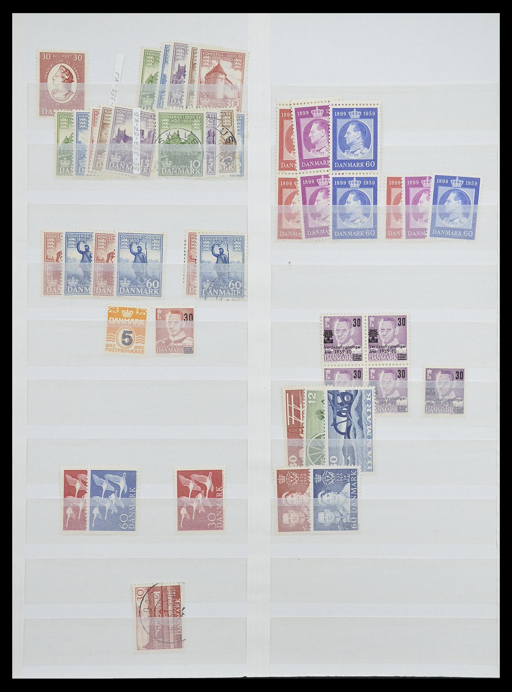 33169 007 - Postzegelverzameling 33169 Denemarken 1851-1995.