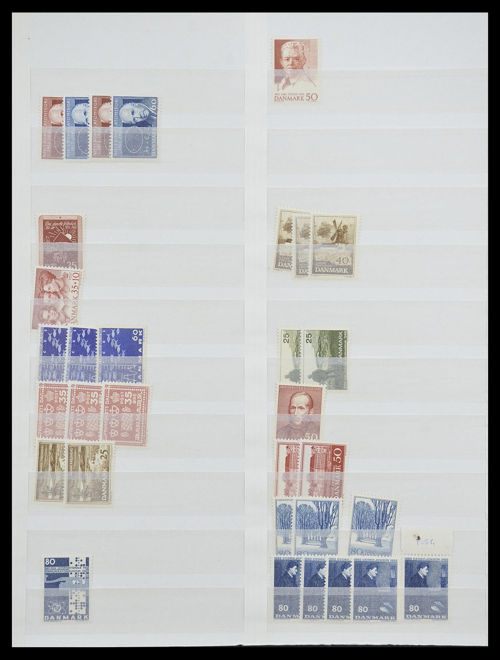 33169 009 - Postzegelverzameling 33169 Denemarken 1851-1995.