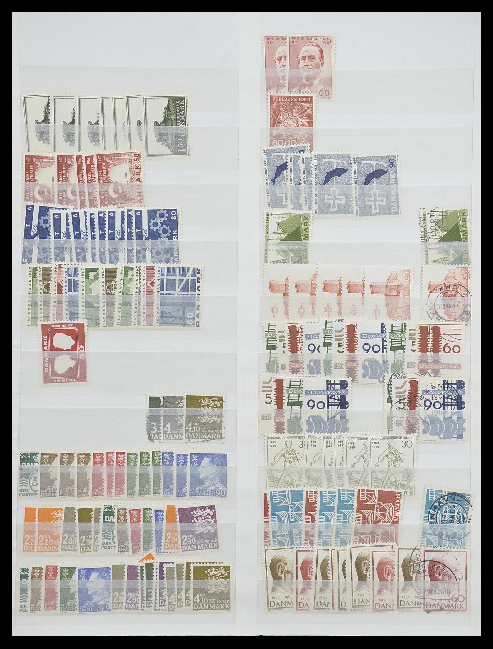 33169 010 - Postzegelverzameling 33169 Denemarken 1851-1995.