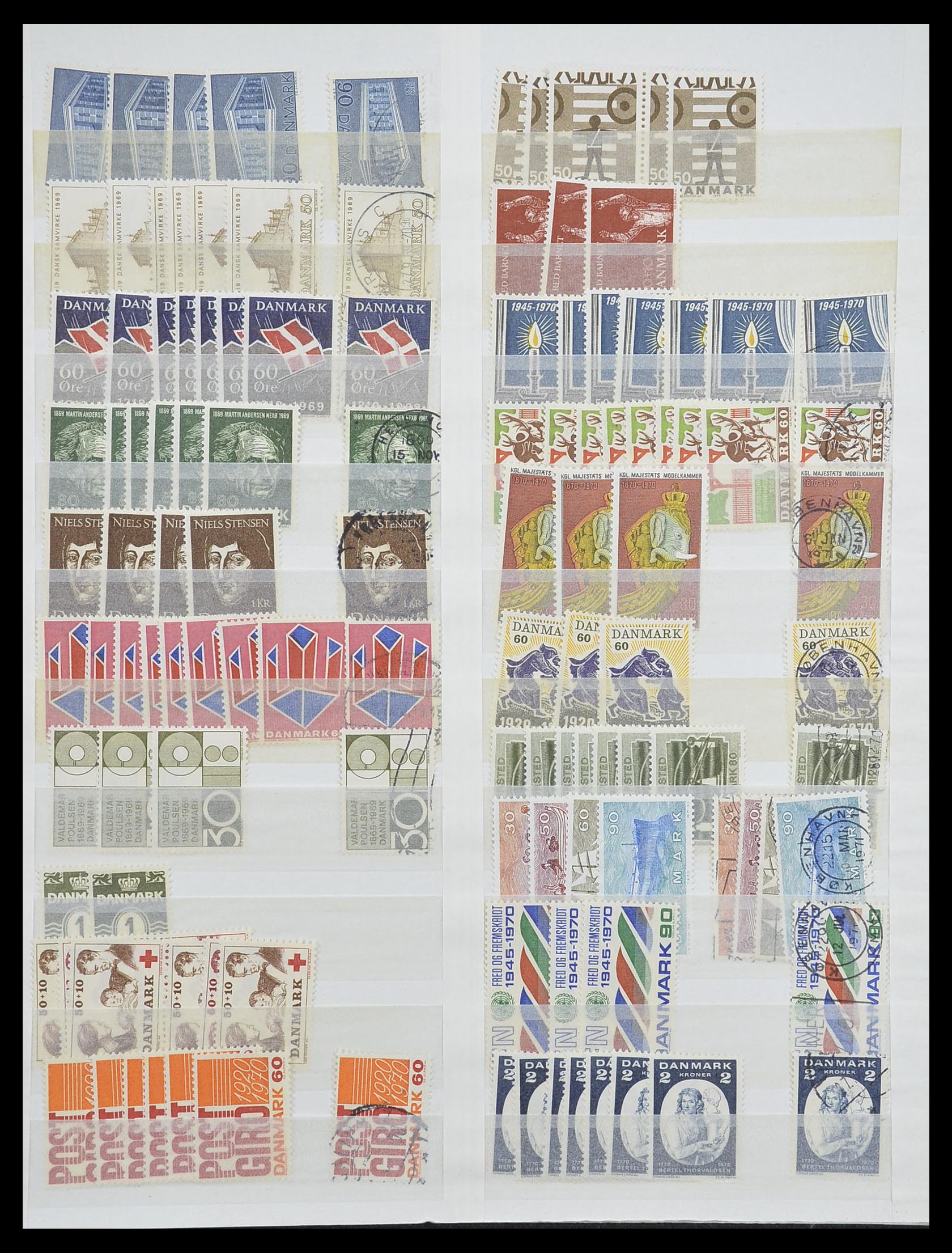 33169 011 - Postzegelverzameling 33169 Denemarken 1851-1995.