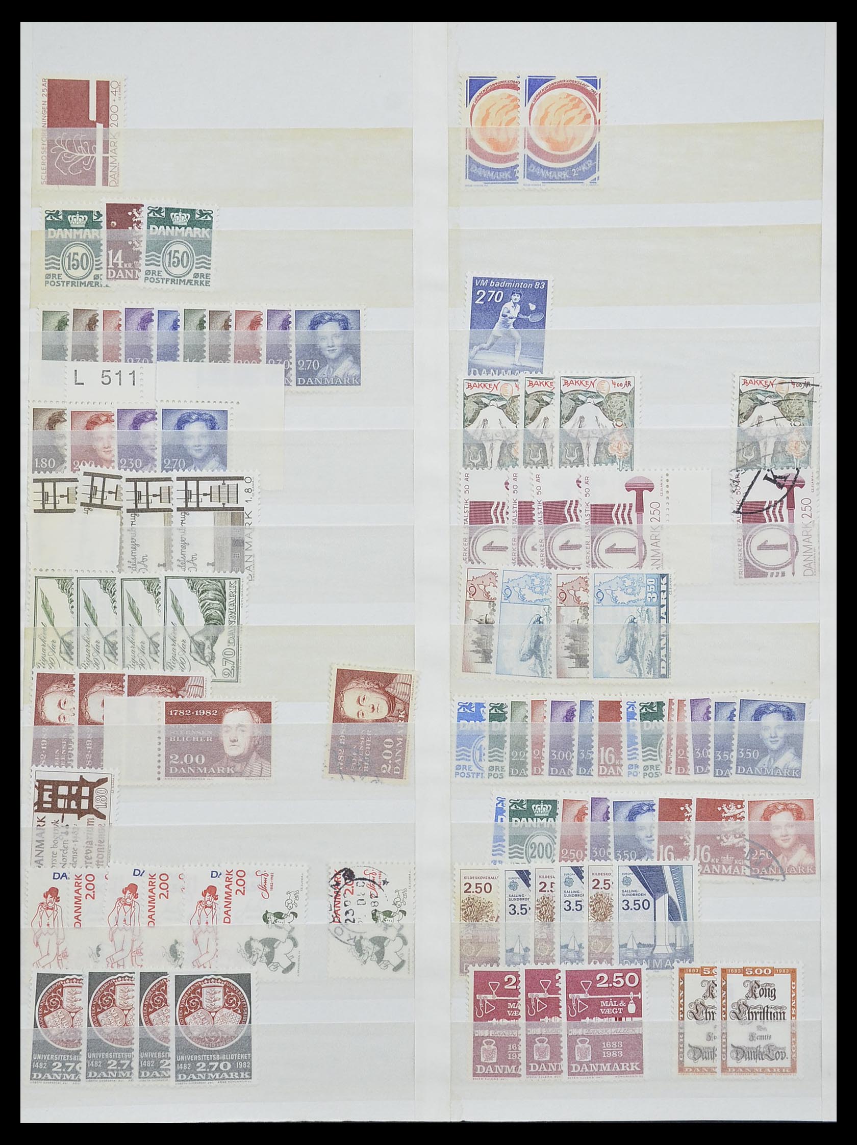 33169 018 - Postzegelverzameling 33169 Denemarken 1851-1995.