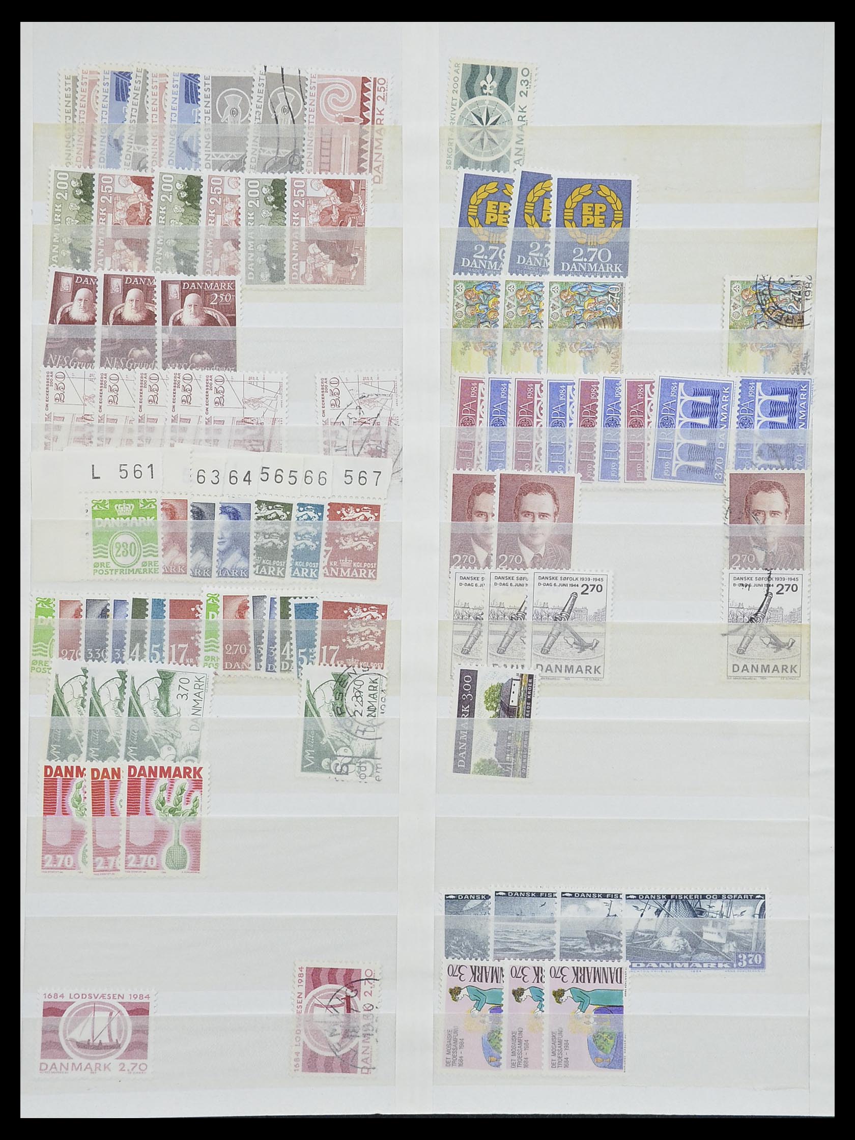 33169 019 - Postzegelverzameling 33169 Denemarken 1851-1995.