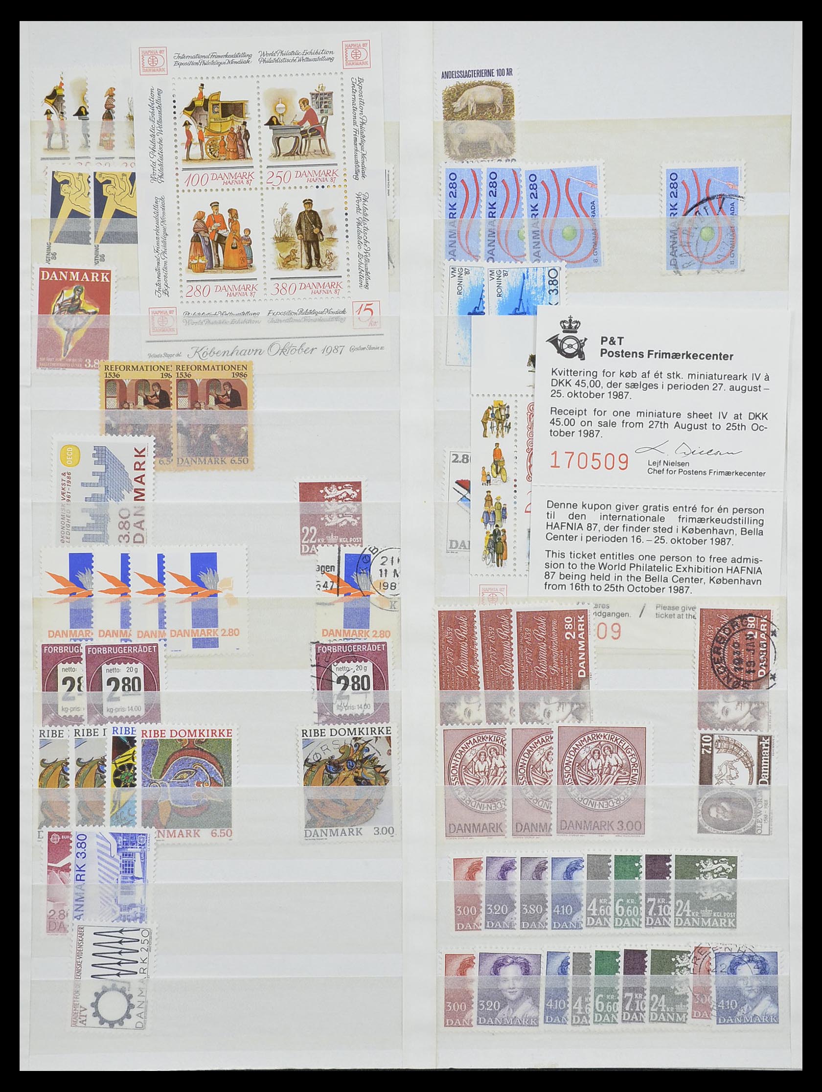 33169 022 - Postzegelverzameling 33169 Denemarken 1851-1995.
