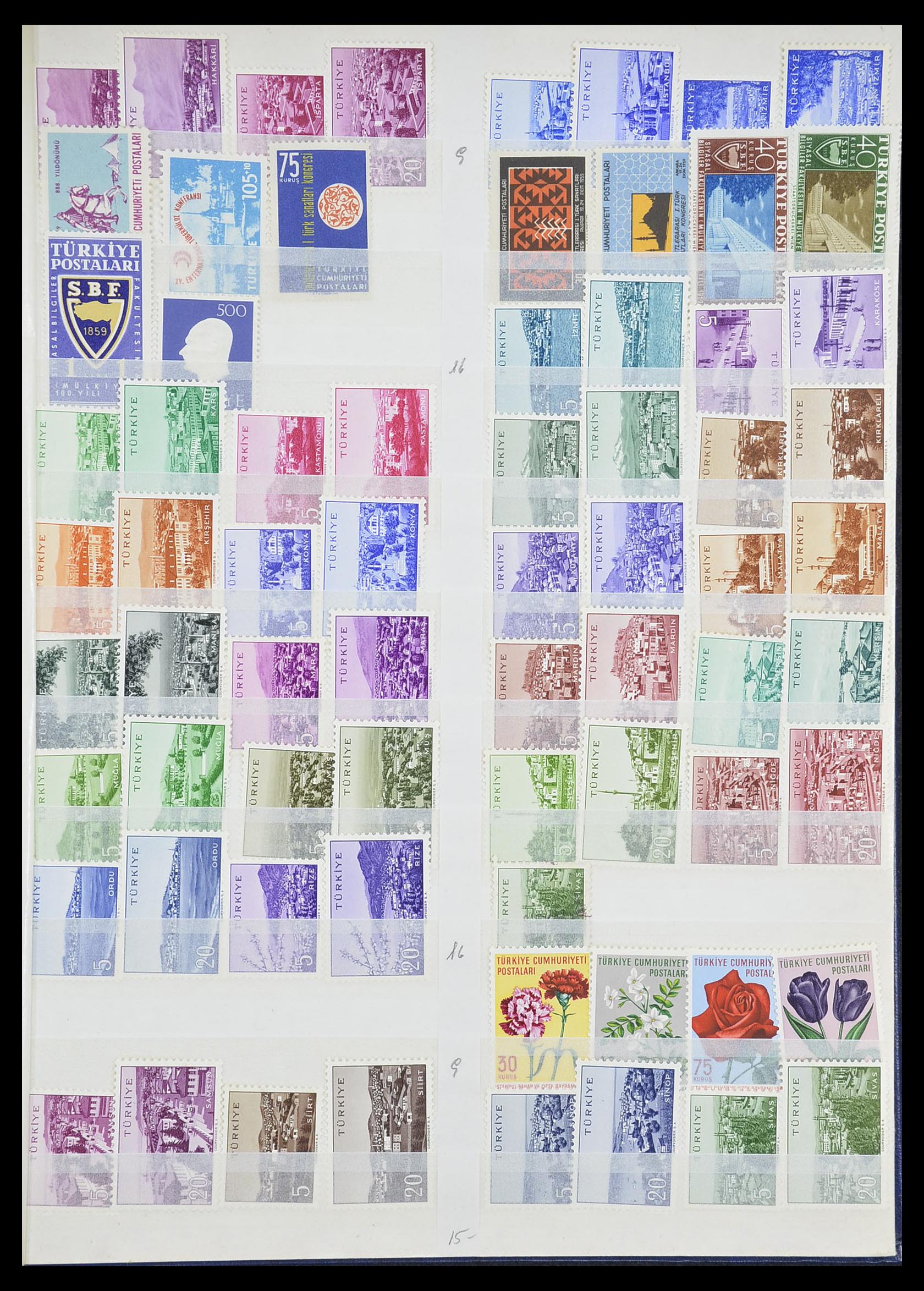 33173 017 - Postzegelverzameling 33173 Turkije 1920-1990.