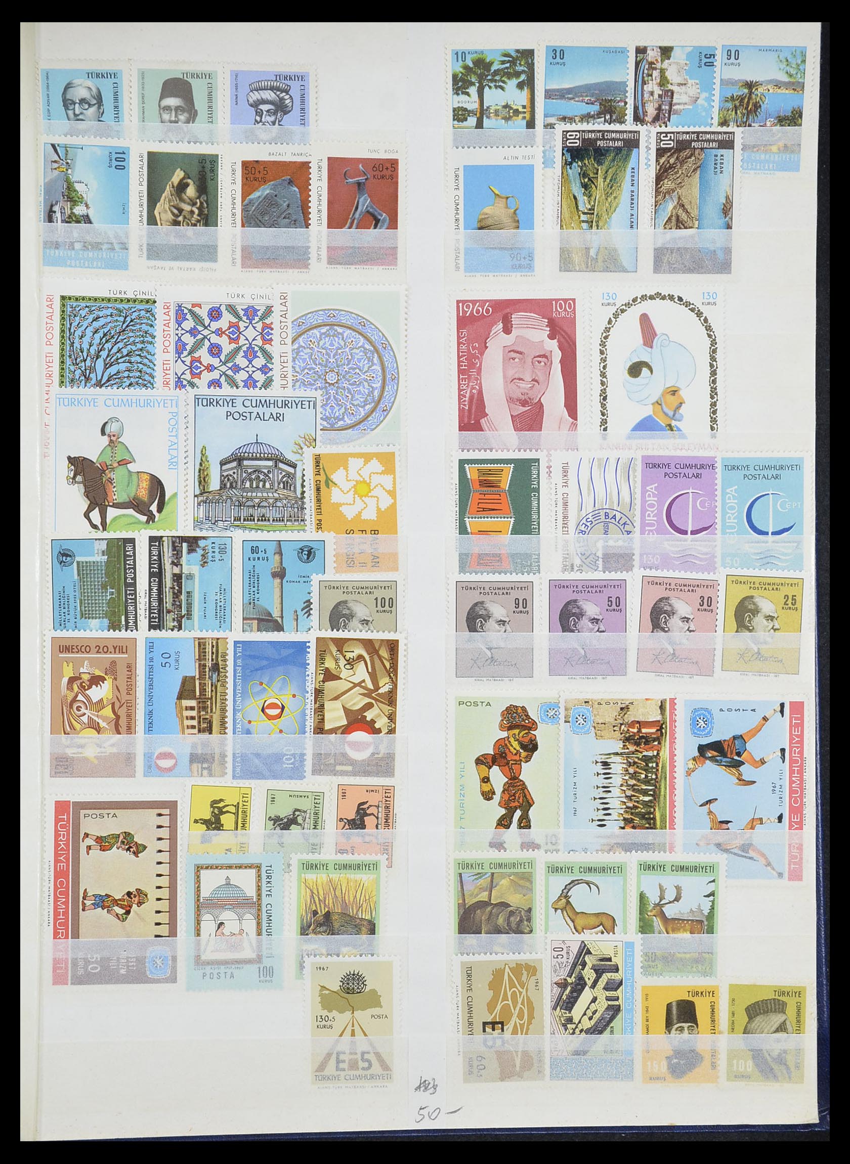 33173 021 - Postzegelverzameling 33173 Turkije 1920-1990.