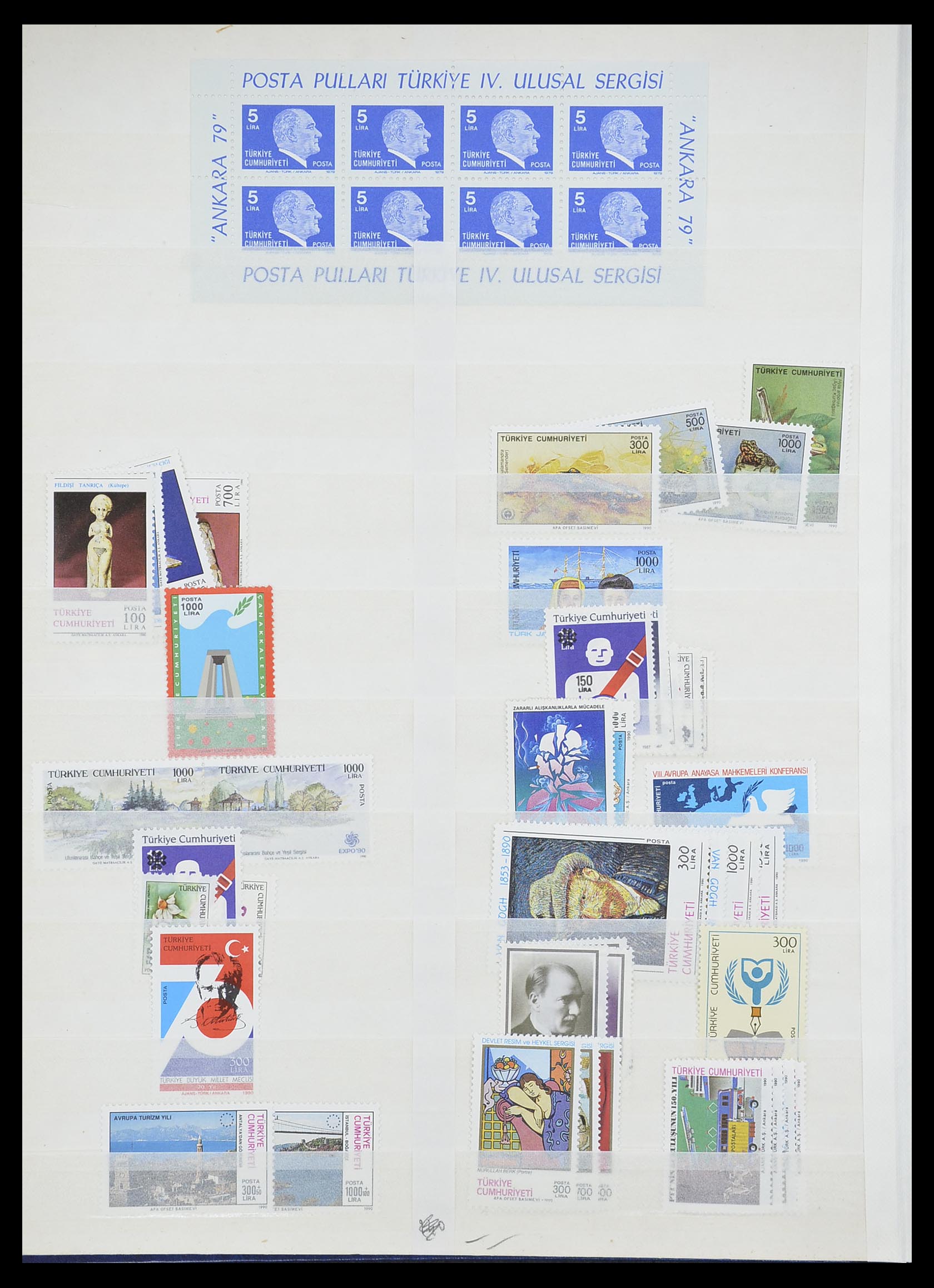 33173 030 - Postzegelverzameling 33173 Turkije 1920-1990.