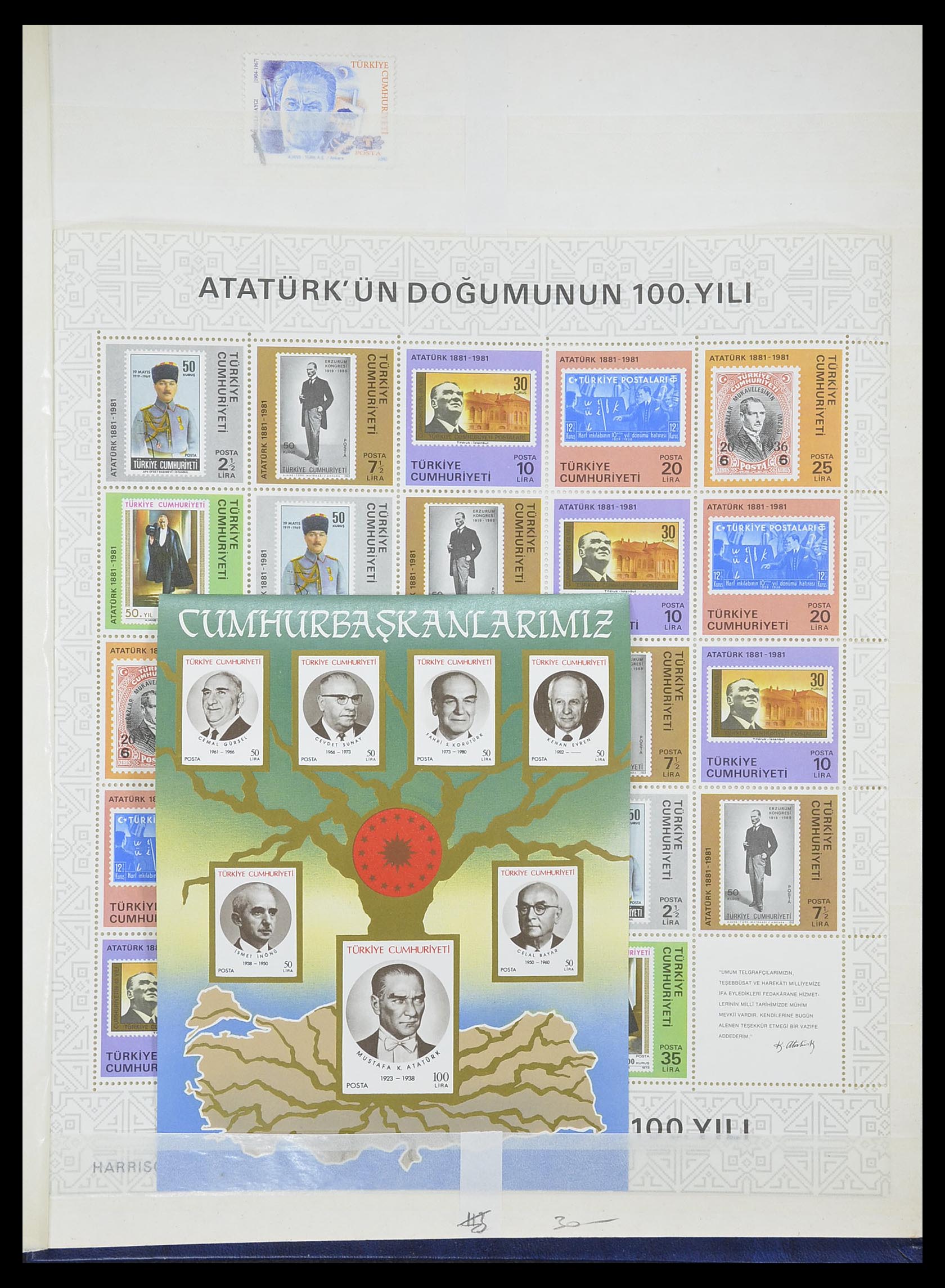 33173 031 - Stamp collection 33173 Turkey 1920-1990.