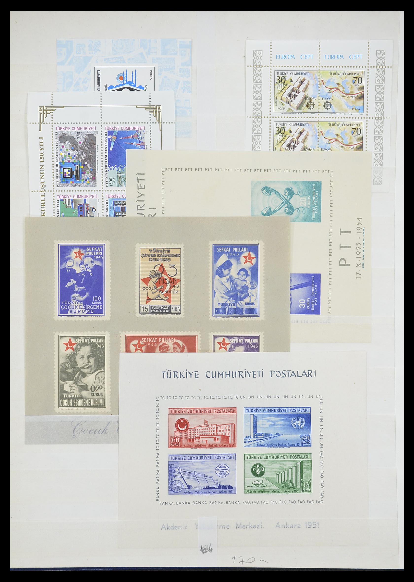 33173 032 - Postzegelverzameling 33173 Turkije 1920-1990.