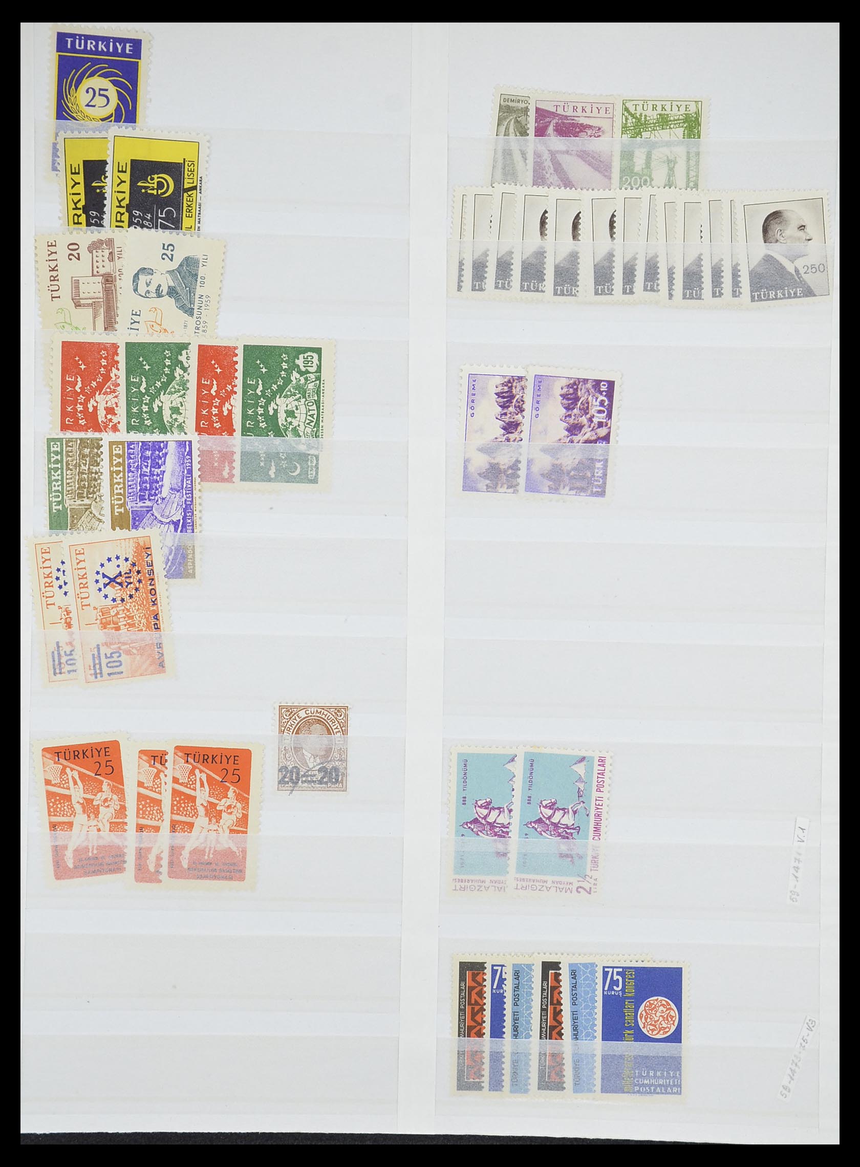 33173 043 - Postzegelverzameling 33173 Turkije 1920-1990.