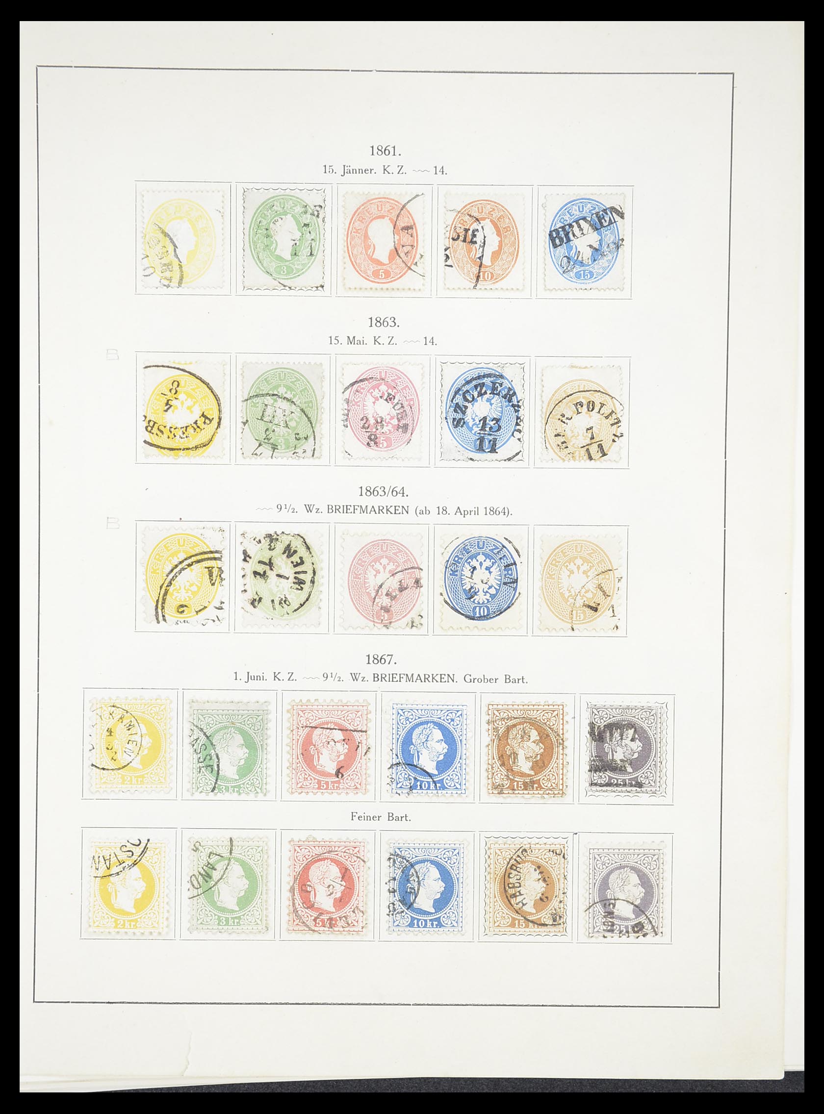 33182 002 - Postzegelverzameling 33182 Oostenrijk en gebieden 1850-1922.