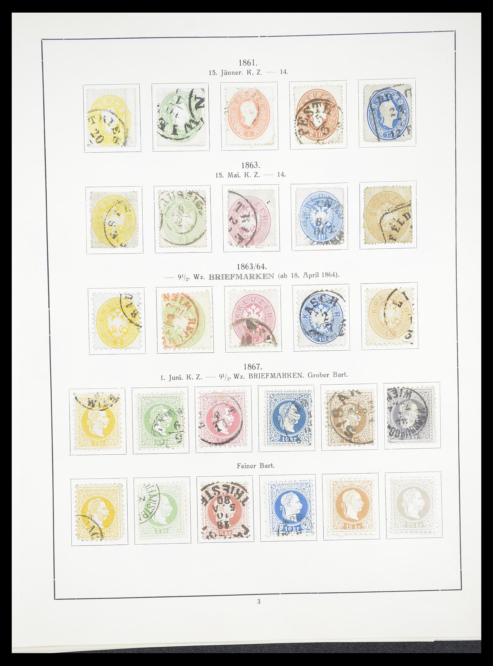 33182 003 - Postzegelverzameling 33182 Oostenrijk en gebieden 1850-1922.