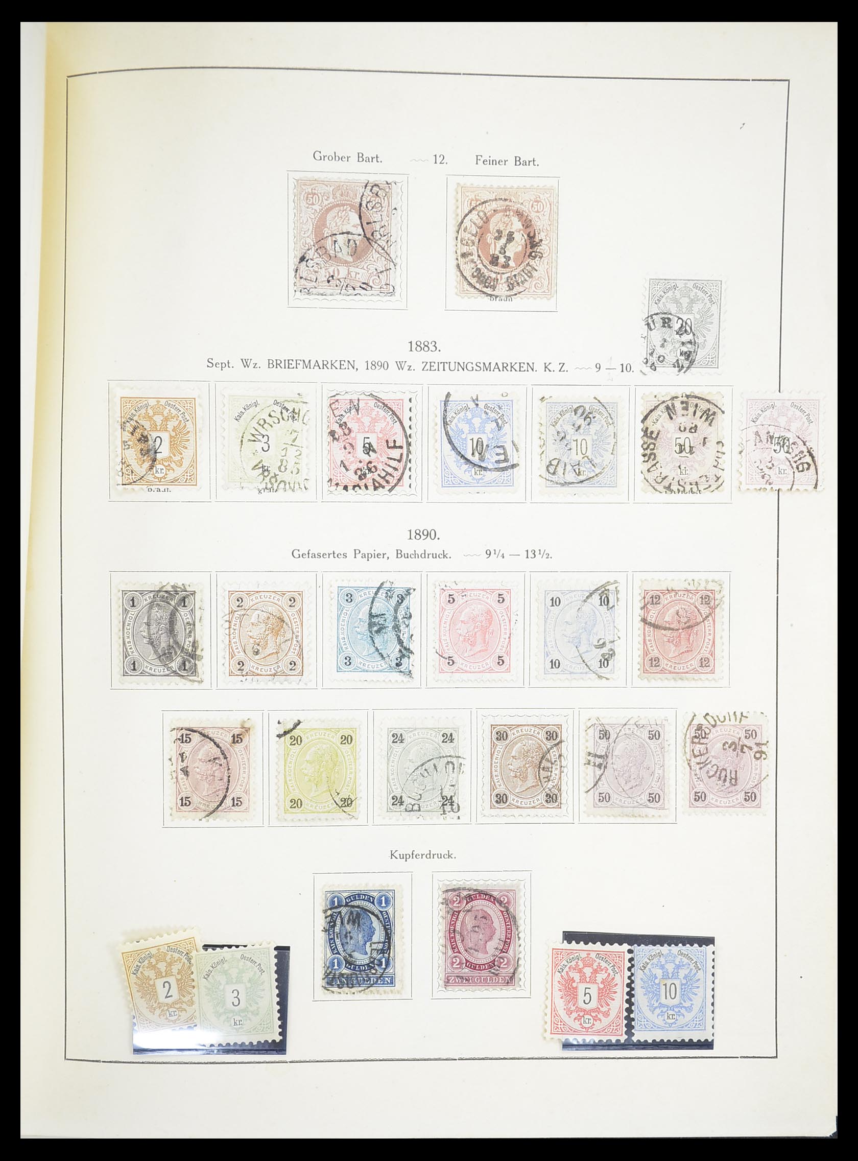 33182 004 - Postzegelverzameling 33182 Oostenrijk en gebieden 1850-1922.