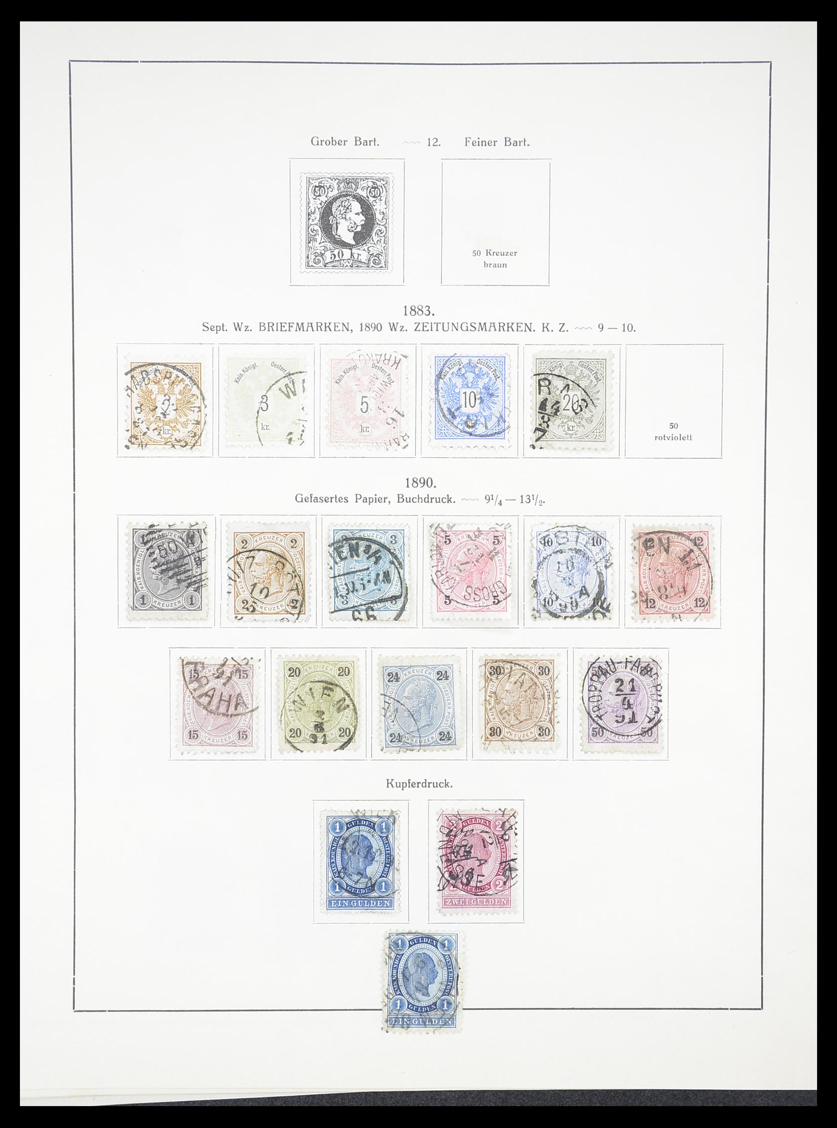 33182 005 - Postzegelverzameling 33182 Oostenrijk en gebieden 1850-1922.